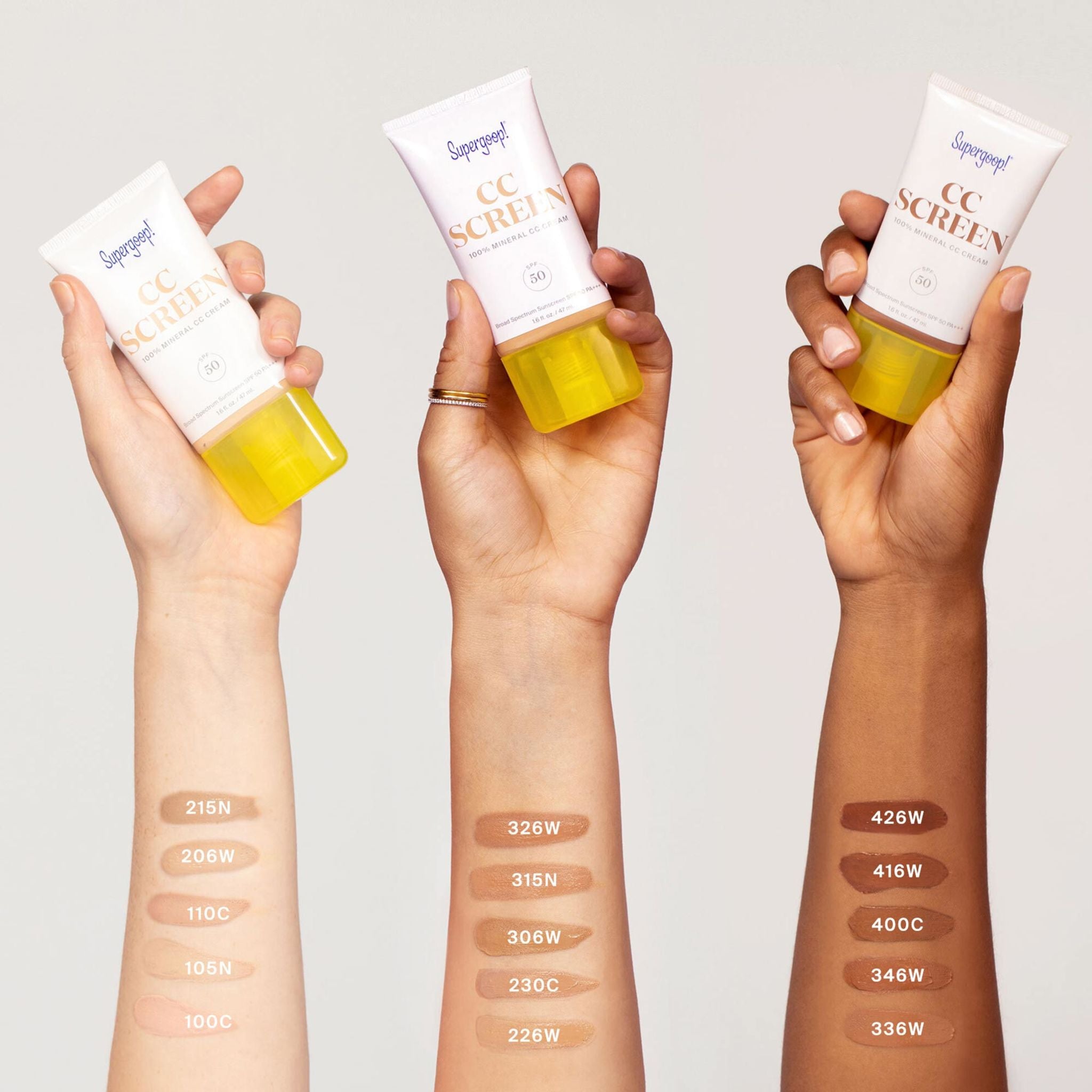 100% Mineral CC Cream with SPF 50 - Natural Sunscreen & Lightweight Foundation for Daily Coverage - Perfect for Sensitive Skin & Everyday Wear