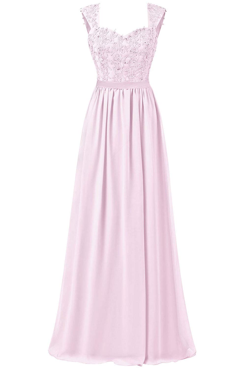 JAEDEN Elegant Long Chiffon Prom Dresses with Lace Appliques - Formal Evening Gowns & Bridesmaid Dresses for Weddings, Parties & Special Occasions