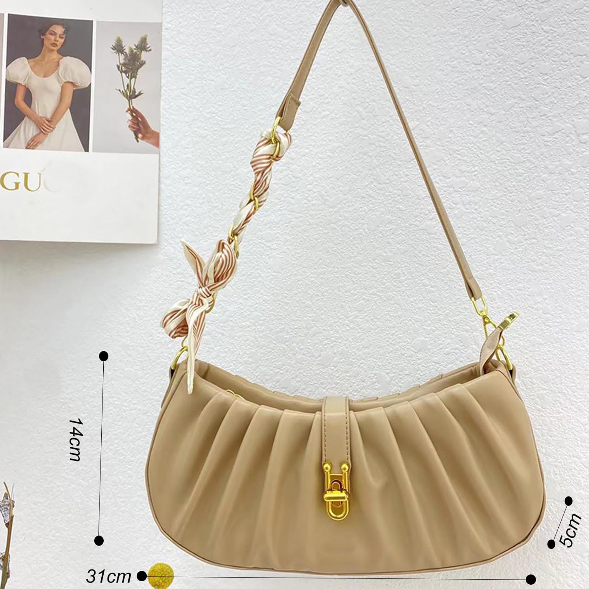 Stylish SIBY Pleated Handbags for Women - Trendy Crossbody & Shoulder Bags for Work, Travel & Evening Out