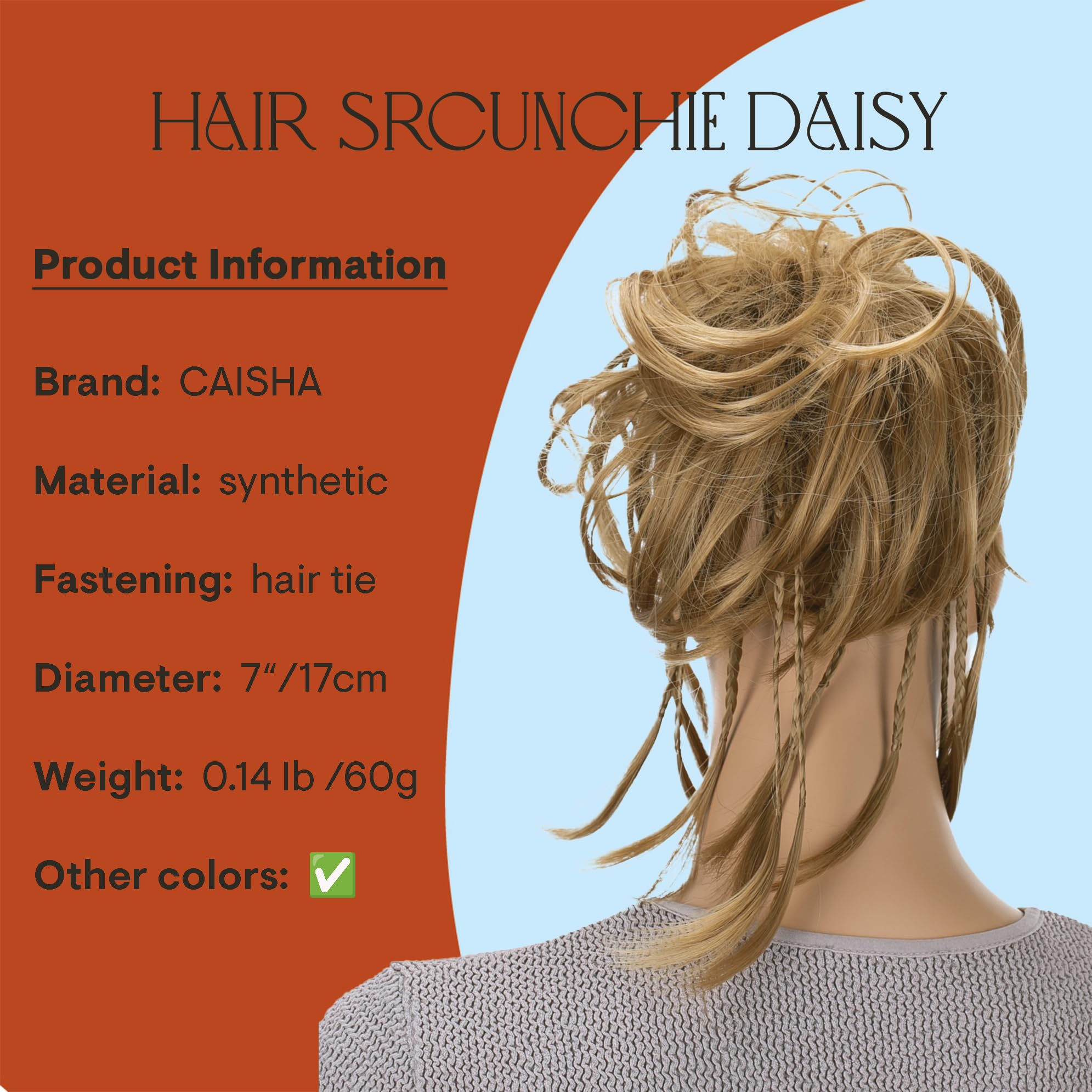 Honey Blonde #26 G12D Hair Scrunchie for Voluminous Updos & Messy Buns - Hair Accessories for Women