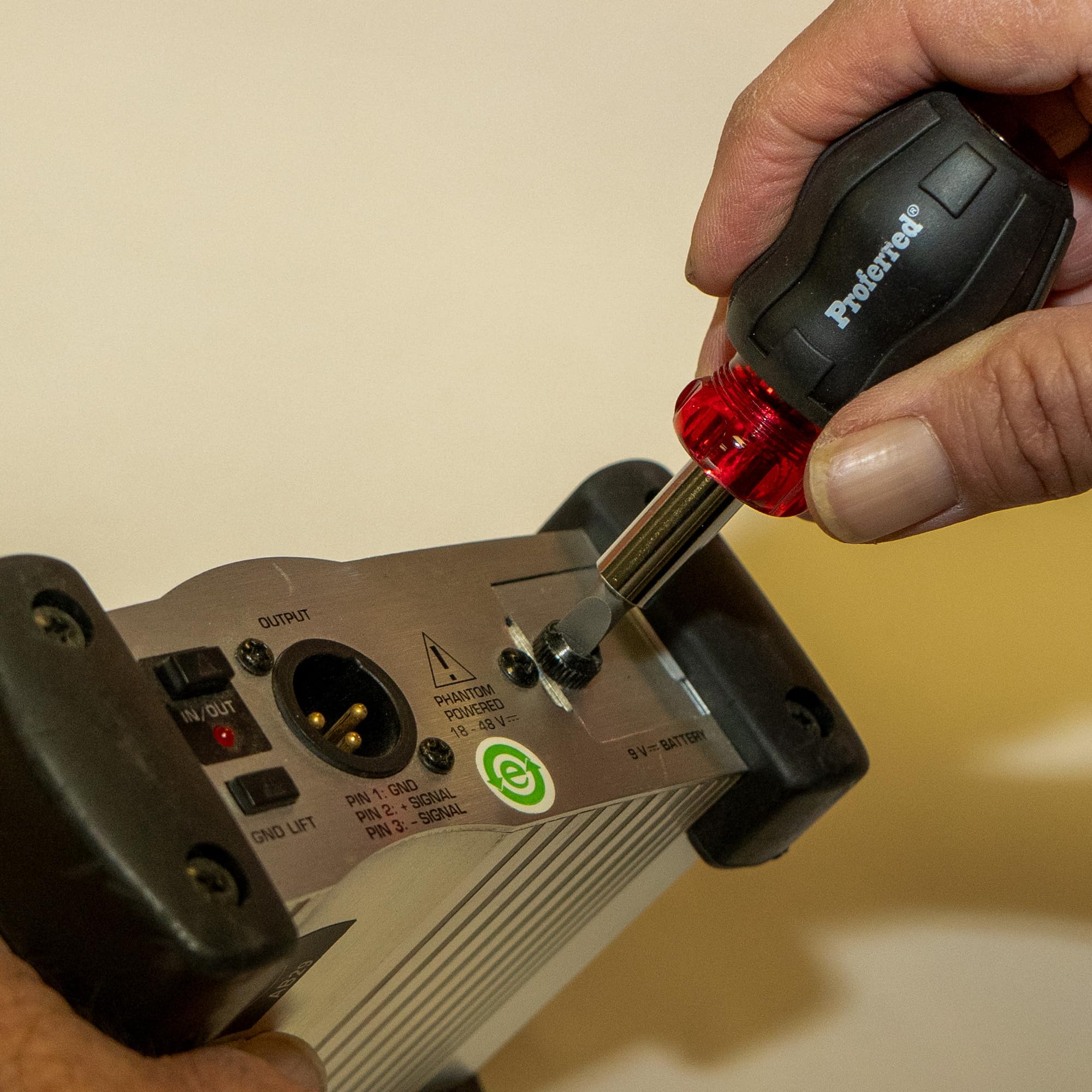 Proferred T29001 5-in-1 Interchangeable Bit Stubby Screwdriver Set - Perfect for Electronics Repair, DIY Projects & Tight Spaces