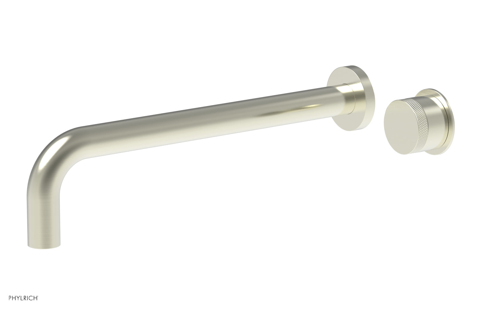 Basic II 12 Single Handle Wall Mount Lavatory Faucet Set with Knurled Handle - 230 18 12 - Perfect for Bathroom Sink, Powder Room, and Guest Bath Installation