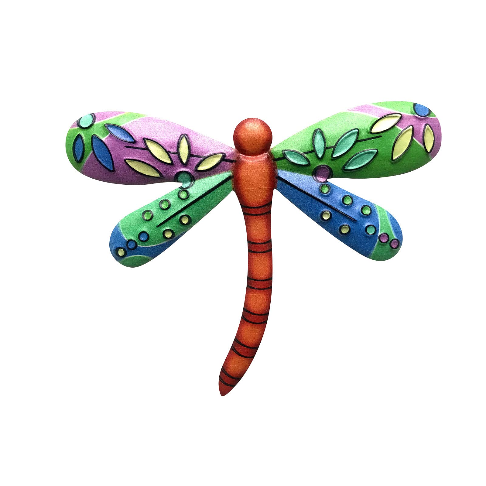 Vibrant Odonate Metal Garden Art - Handcrafted Outdoor Dragonfly Decor for Backyard, Patio & Lawn - Unique Gift for Nature Lovers (Perfect for Garden Decor, Wedding Favors & Home Landscaping)