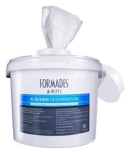 FORMADES M-WIPES - Disposable Non-Woven Cleaning Wipes Roll for Disinfectant & Sanitizing - 30 x 30 cm White - 6 Rolls (90 Sheets Each) - Bulk Pack - Perfect for Home, Office & Healthcare Cleaning