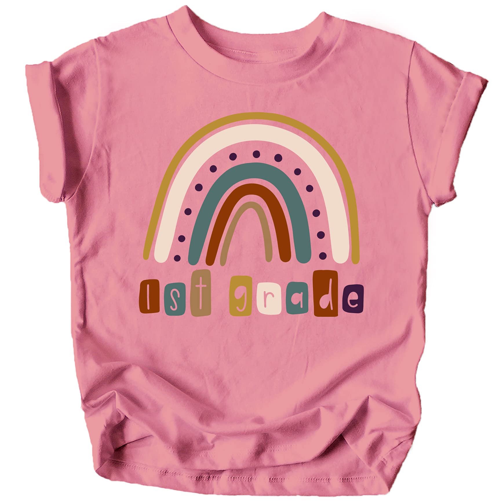 1st Grade Rainbow First Day of School T-Shirt - Cute Back to School Gift for Kids - Perfect for School Photos, Class Parties & First Day Outfits