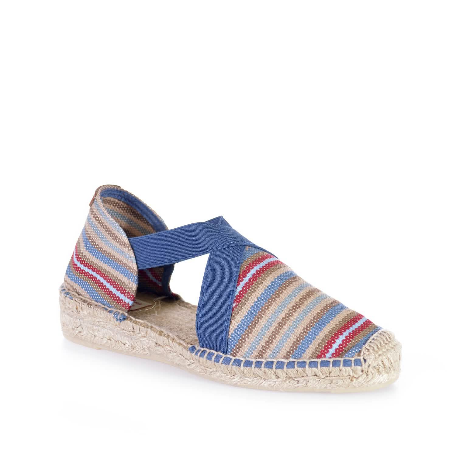 Women's Striped Cotton Blend Wedge Espadrille Shoes - Comfortable Summer Casual Flats for Beach, Vacation & Everyday Wear
