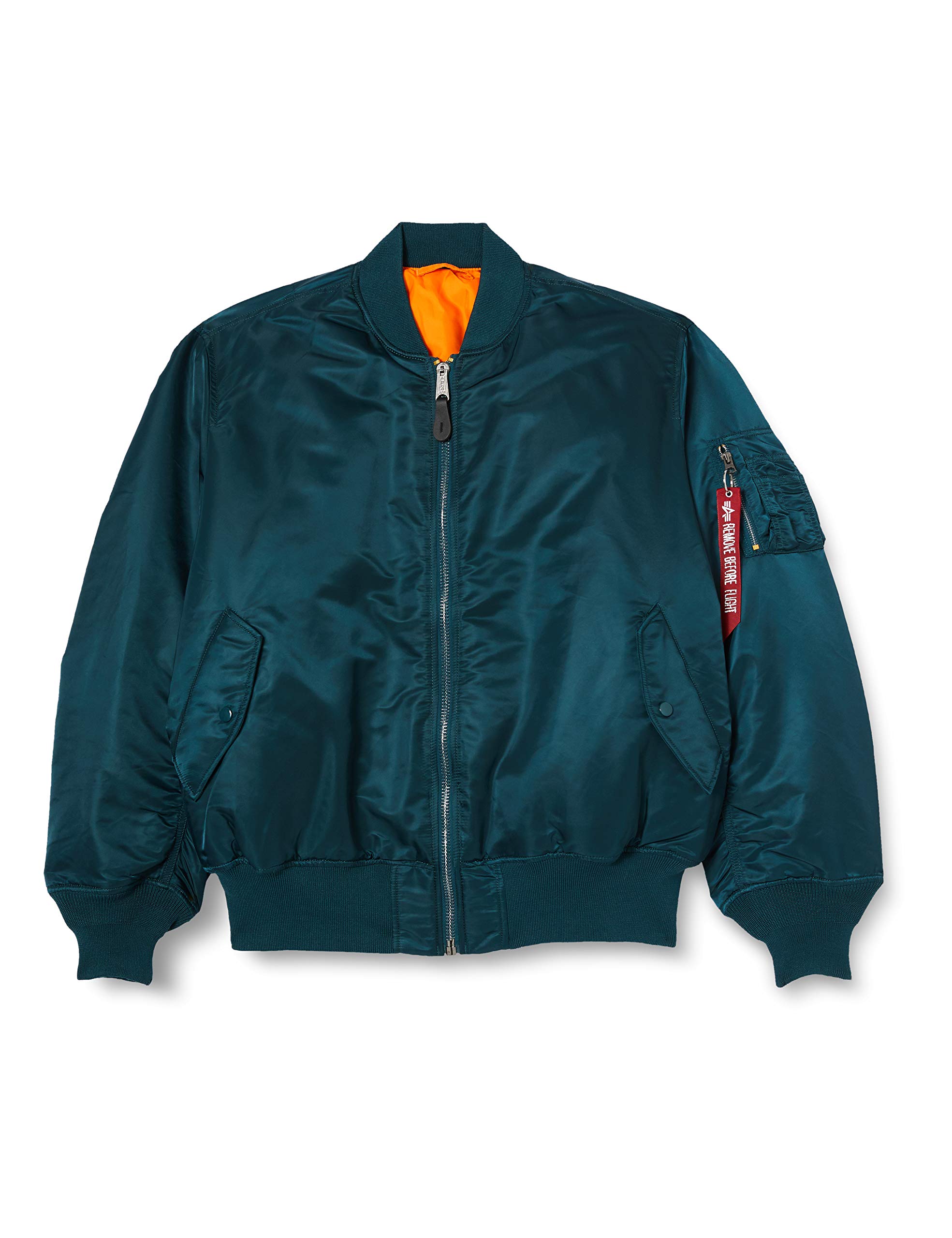 Alpha Industries MA-1 Bomber Jacket for Men - Navy Blue, Size M - Military Style Flight Jacket for Casual Wear & Outdoor Adventures