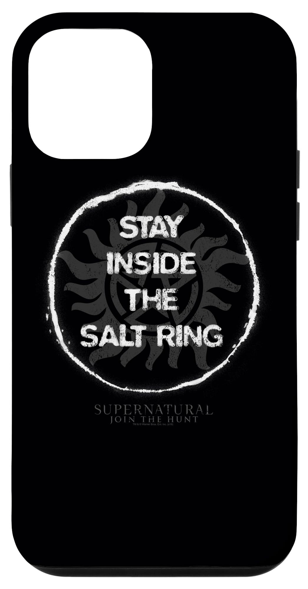 iPhone 12 Mini Supernatural Stay Inside the Salt Ring Phone Case - Protective Cover with Unique Design for Fans of Supernatural TV Show - Perfect for Daily Use, Travel, and Supernatural Themed Events