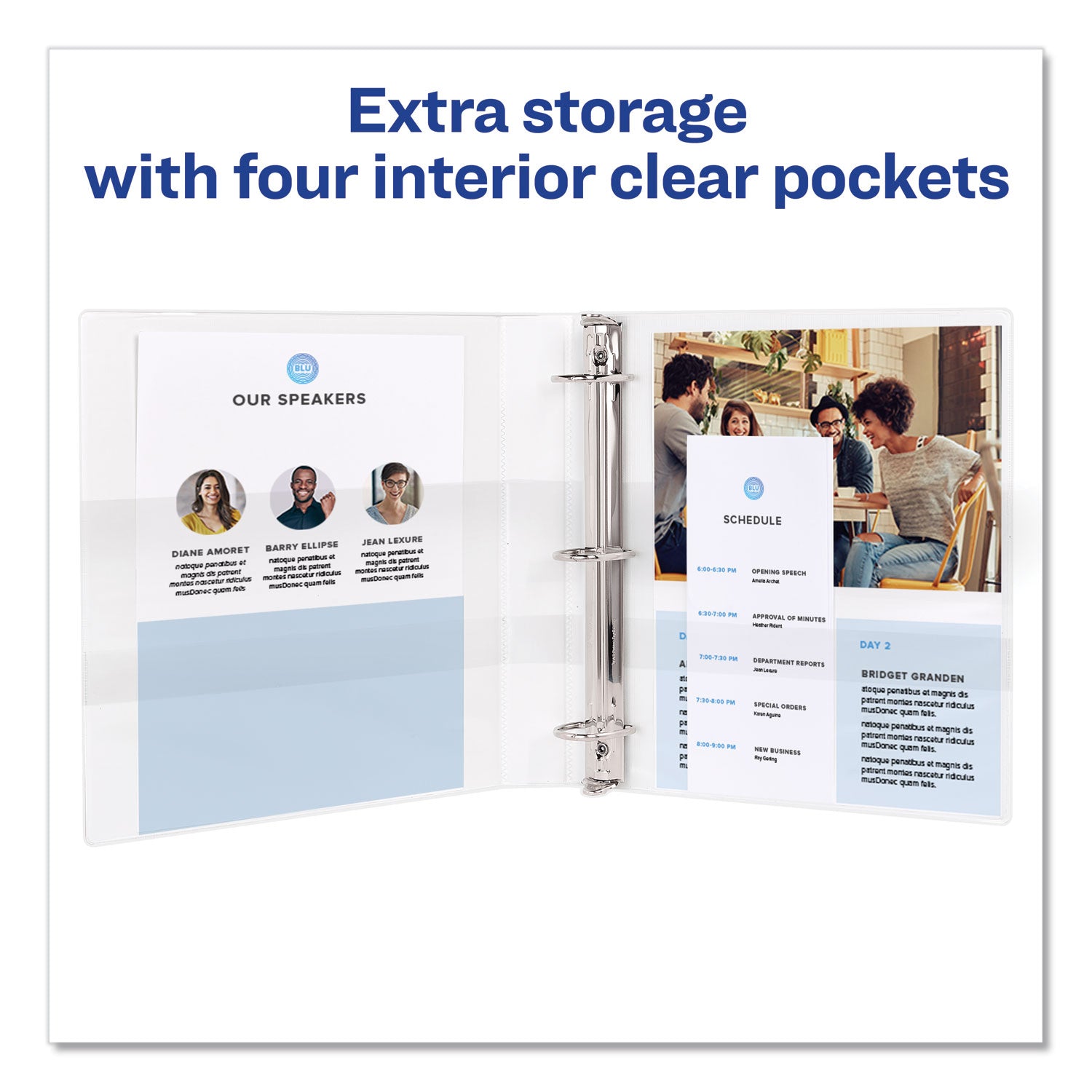 Avery® Durable 3-Ring Binder with DuraHinge™ & EZD Rings - 2