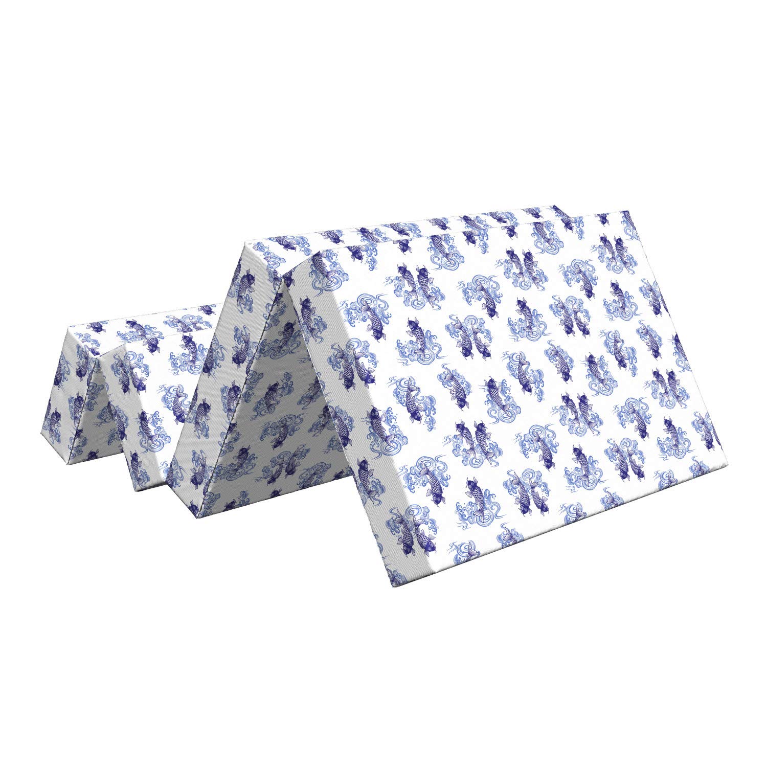 Ambesonne Japanese Style Carp Animal Foldable Mattress - 74.8