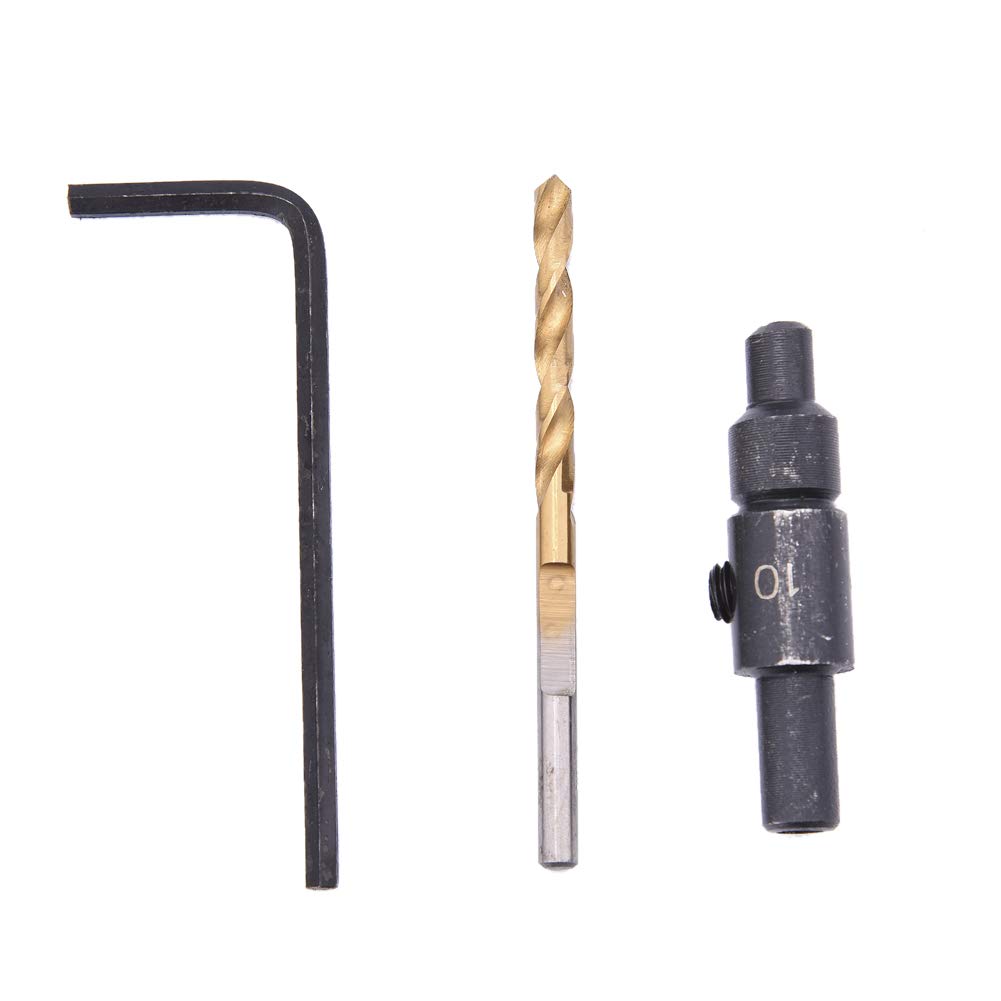 5-Piece HSS Countersink Drill Bit Set - 6#, 8#, 10#, 12#, 14# Sizes - Quick Change Woodworking Tools with Hex Wrench - Perfect for Carpentry, DIY Projects & Furniture Assembly