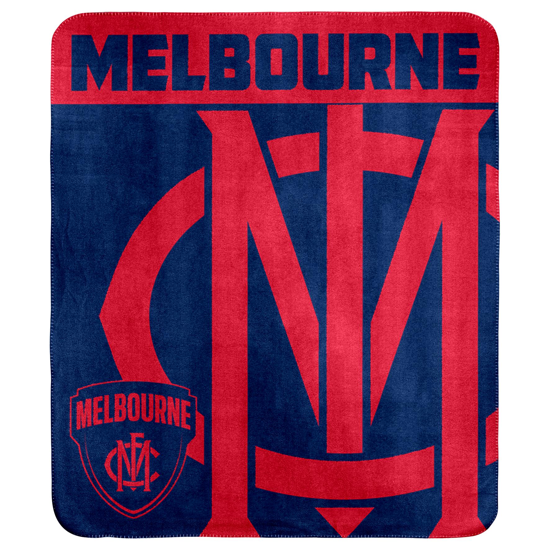 Melbourne Demons AFL Polar Fleece Throw Blanket - Soft & Warm Fleece Rug for Couch, Bed, or Outdoor Use - Perfect for Sports Fans & Home Decor