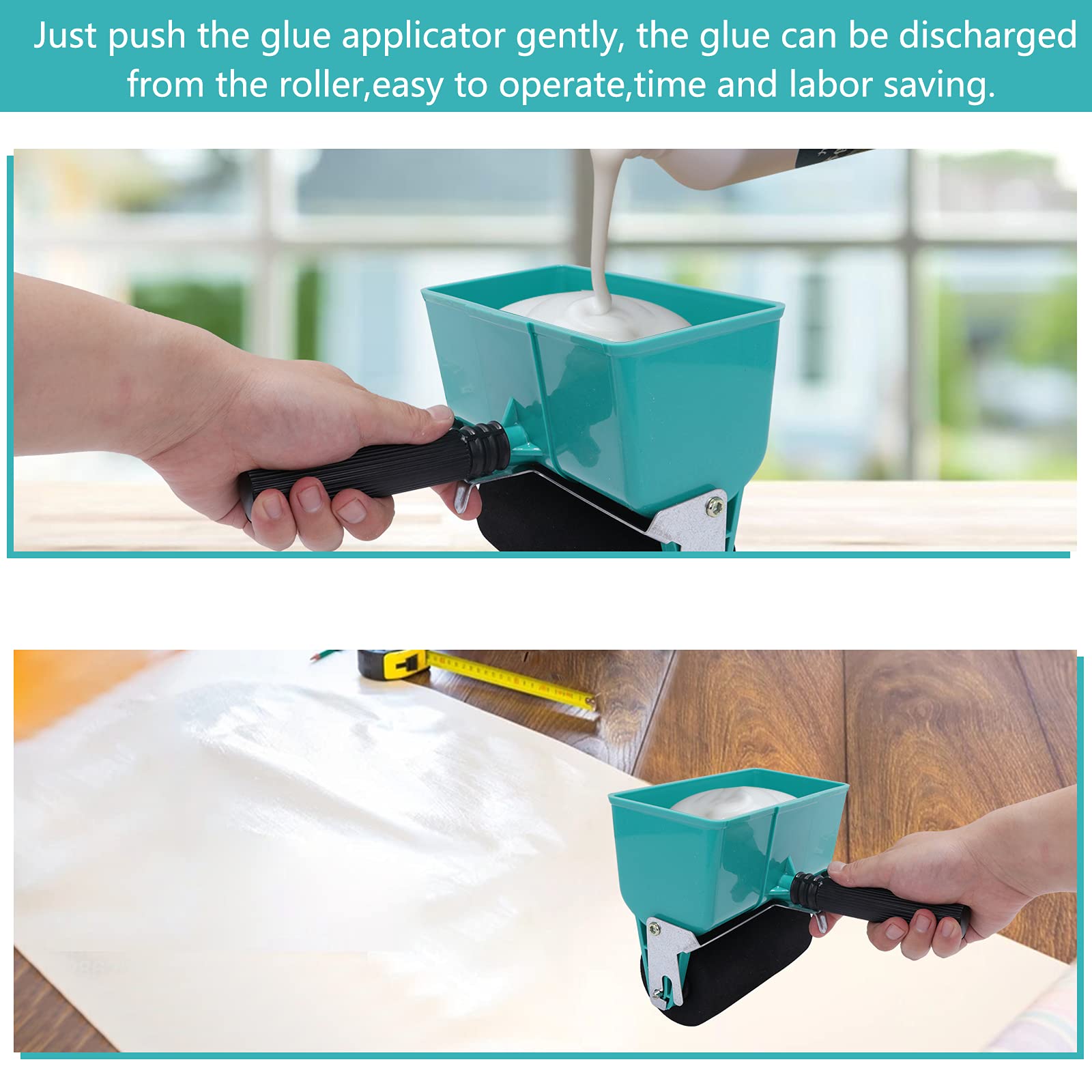 320ml Wood Glue Roller Applicator with Flow Control Switch - 6 Inch Handheld Adhesive Roller for Woodworking, DIY Projects, Furniture Repair & Crafting