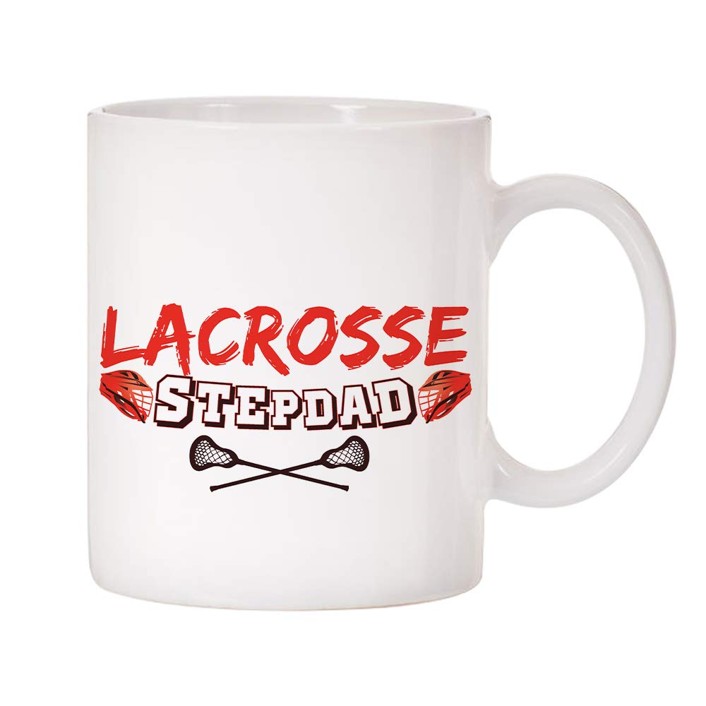 Sports Family 11oz Ceramic Coffee Mugs - Lacrosse & Stepdad Themed - Perfect for Gifts, Office Use & Family Gatherings