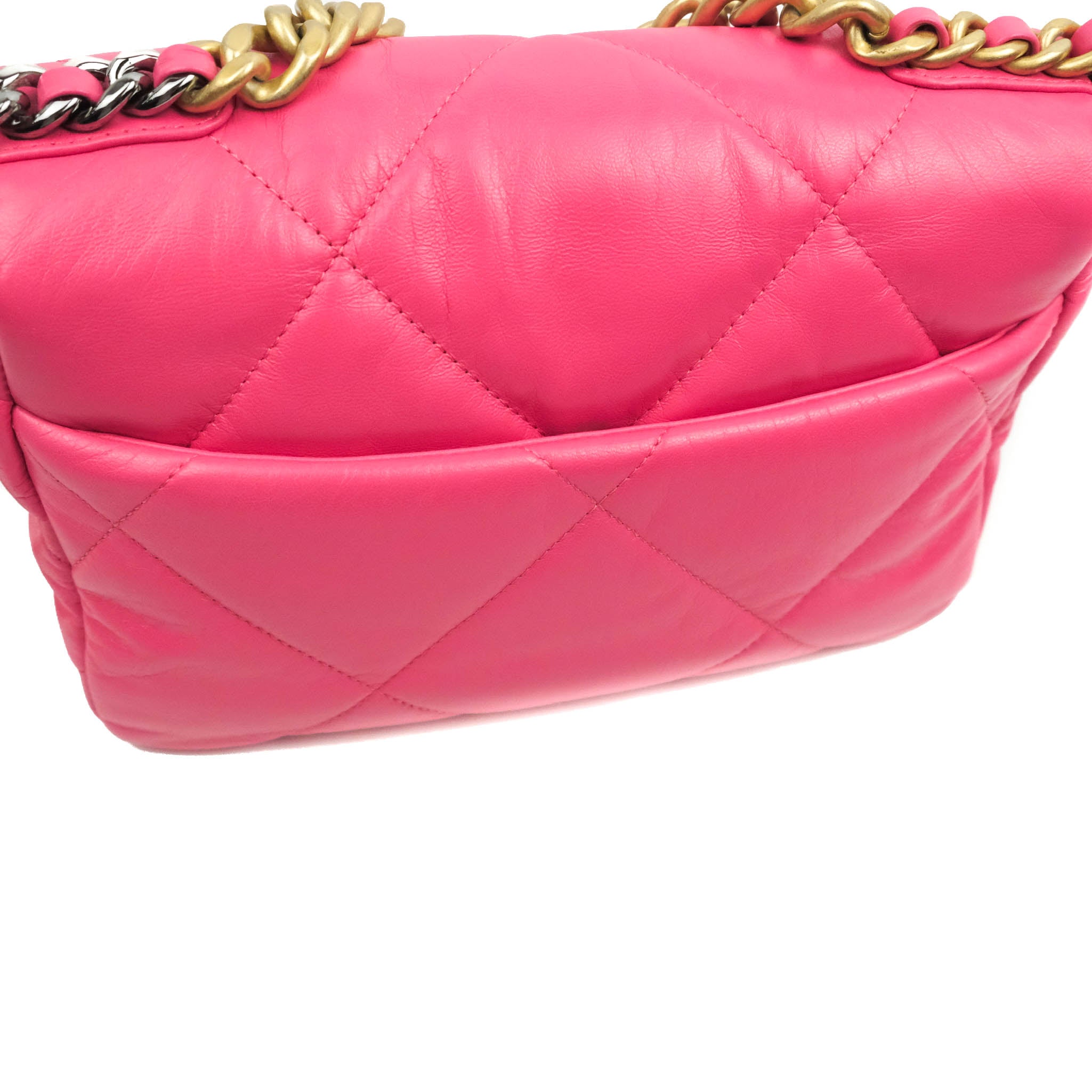 Chanel 19 Small Handbag in Rosy Pink Goatskin Leather with Mixed Hardware - 20K Collection | Luxury Crossbody Bag for Women, Perfect for Date Night & Special Occasions