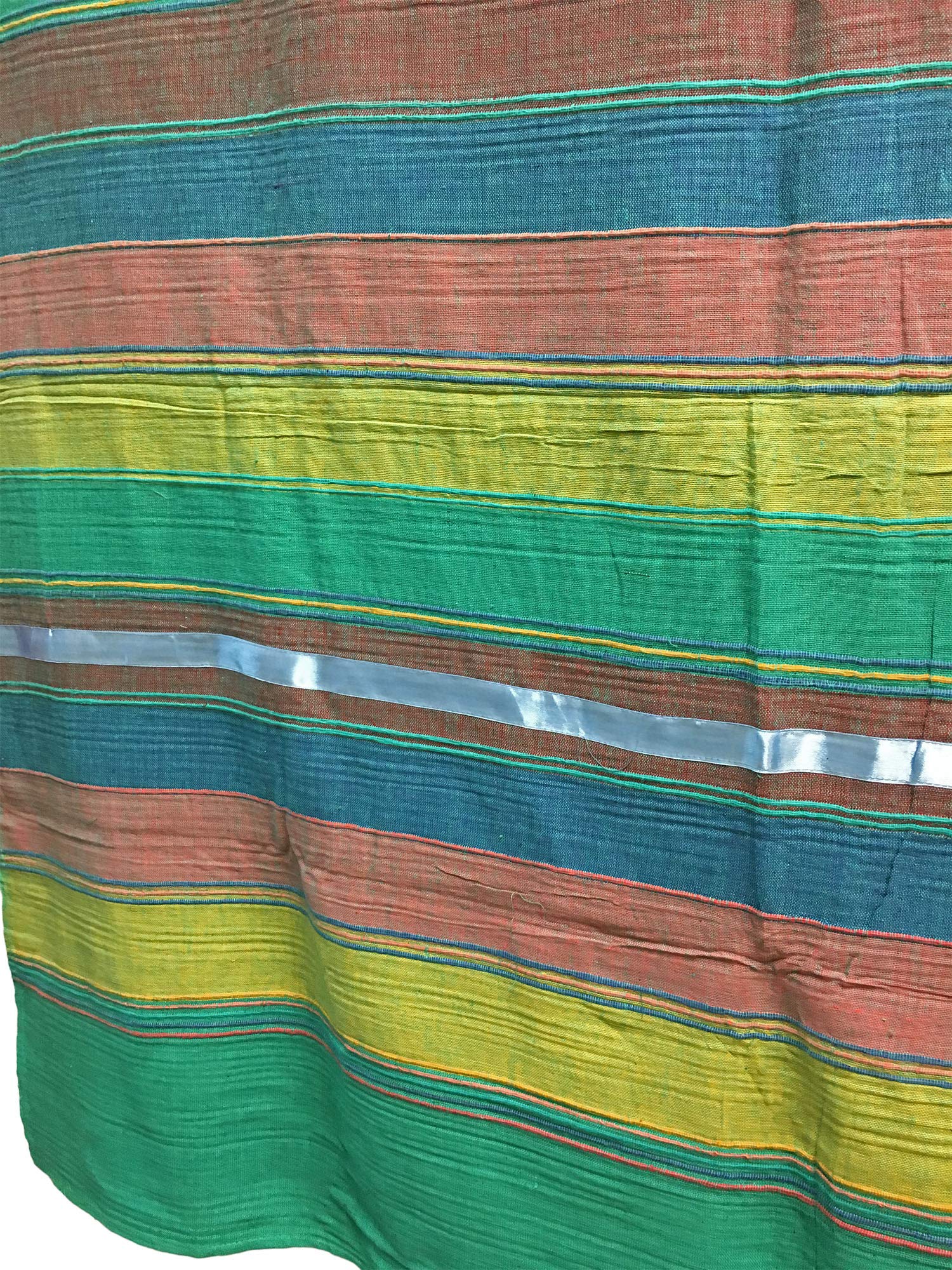 Indian Handwoven Lightweight Cotton Striped Queen Size Coverlet Bedspread - Breathable Summer Bedding for Home Decor & Guest Room