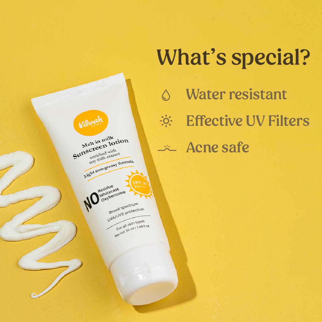 SPF 50 Melt-in-Milk Sunscreen for Face & Body | Broad Spectrum UVA/UVB Protection | Lightweight Non-Greasy Formula | Reduces Tan & Prevents Sunburn | Perfect for Beach, Swimming & Outdoor Activities