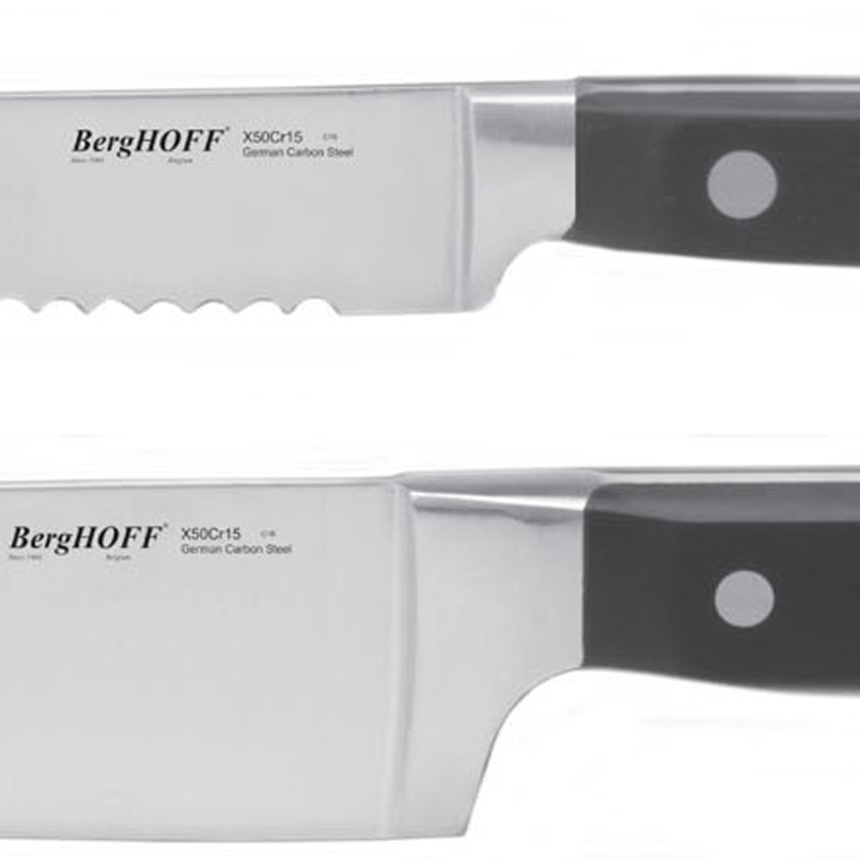 BergHOFF Essentials Contempo 5-Piece Stainless Steel Knife Set - Premium Kitchen Cutlery for Slicing, Dicing & Chopping - Perfect for Home Chefs & Cooking Enthusiasts