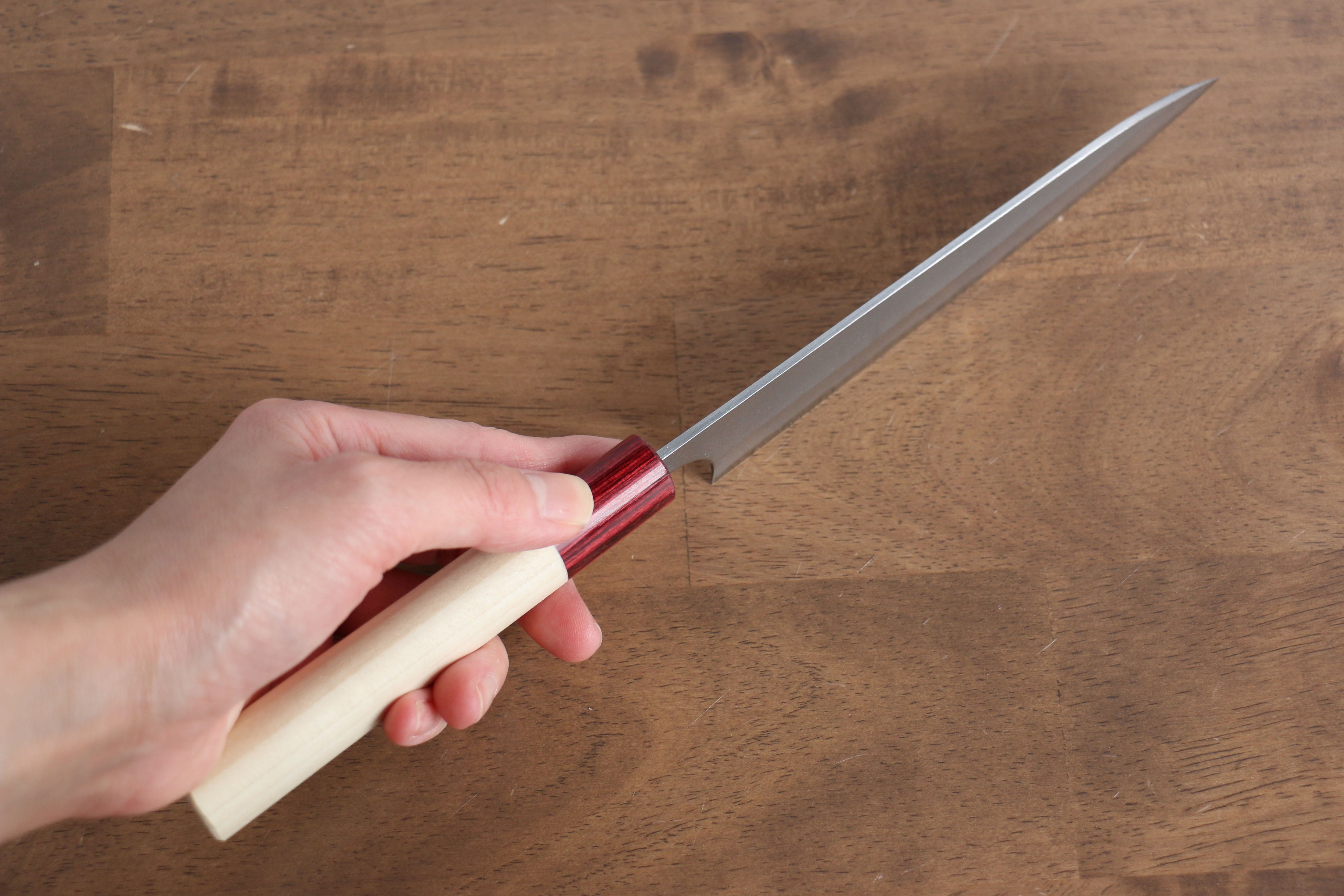 Masakage Yuki White Steel No.2 Nashiji Petty Utility Knife 120mm - Japanese Magnolia Handle - Perfect for Slicing, Peeling & Precision Kitchen Tasks