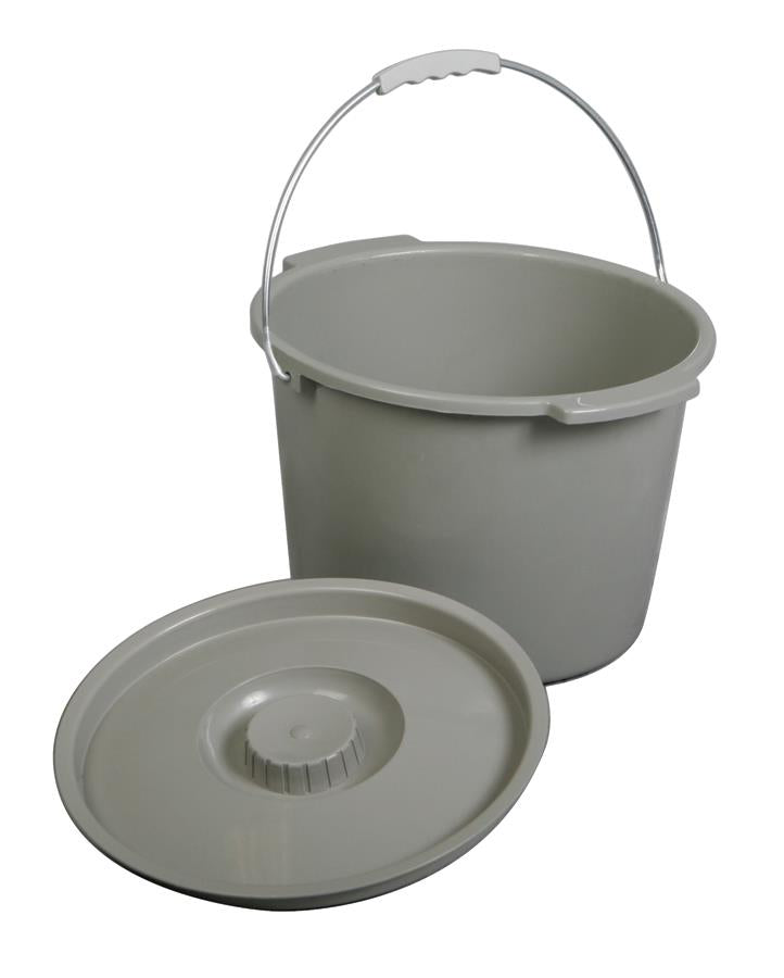 Universal Fit Commode Bucket - Durable Plastic Bedside Toilet Pail for Elderly Care, Home & Hospital Use - Ideal for Bedridden Patients & Post-Surgery Recovery