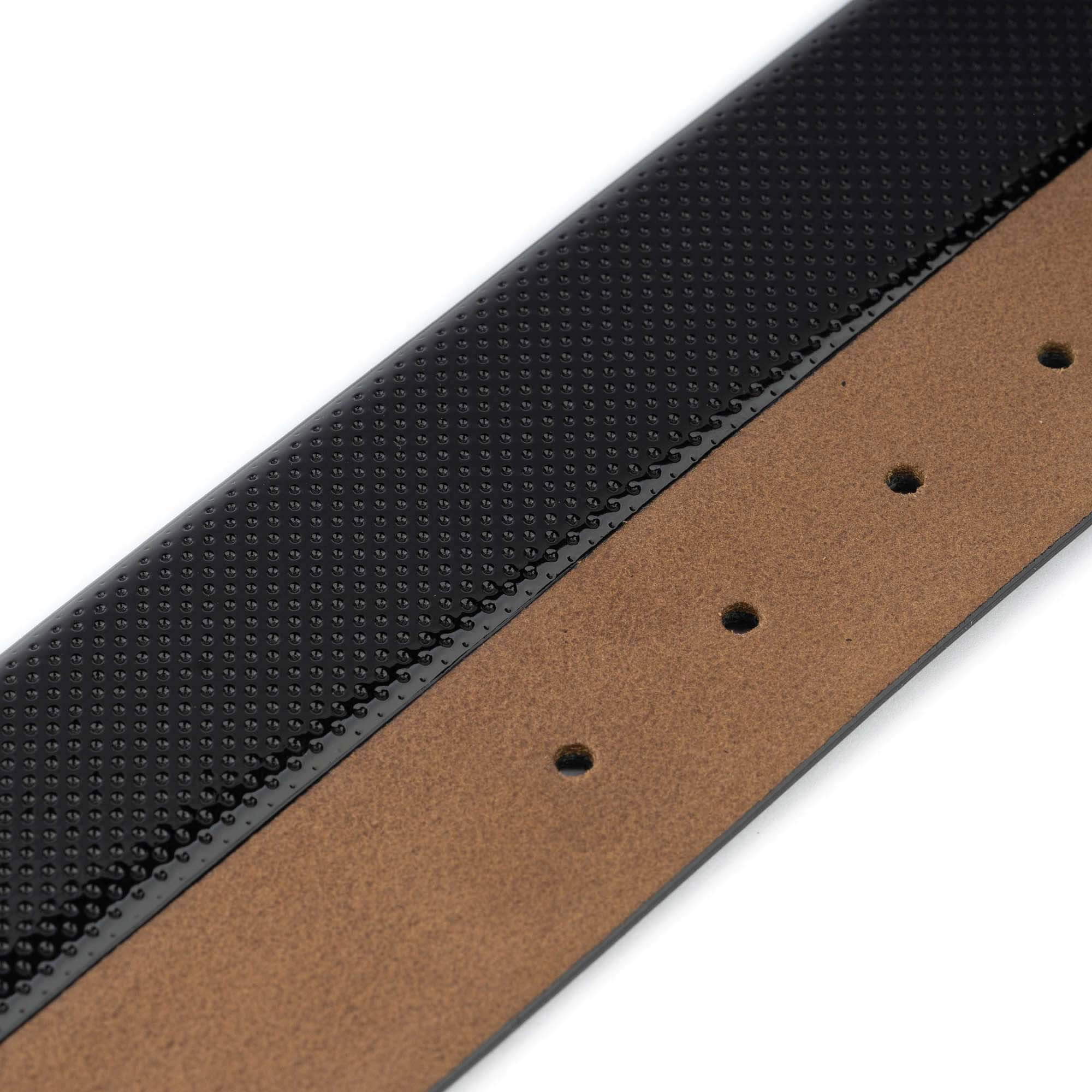 Original Black Patent Leather Belt Strap Replacement for Designer Ferragamo Buckles - Perfect for Formal Wear, Business Attire & Luxury Fashion Accessories