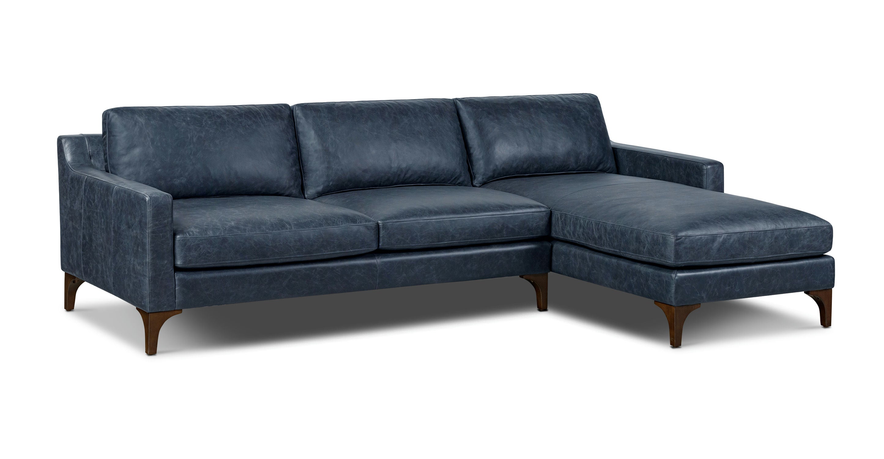 Sorrento Right Facing Sectional Sofa - Modern L-Shaped Couch with Reversible Chaise for Living Room, Family Room & Home Theater