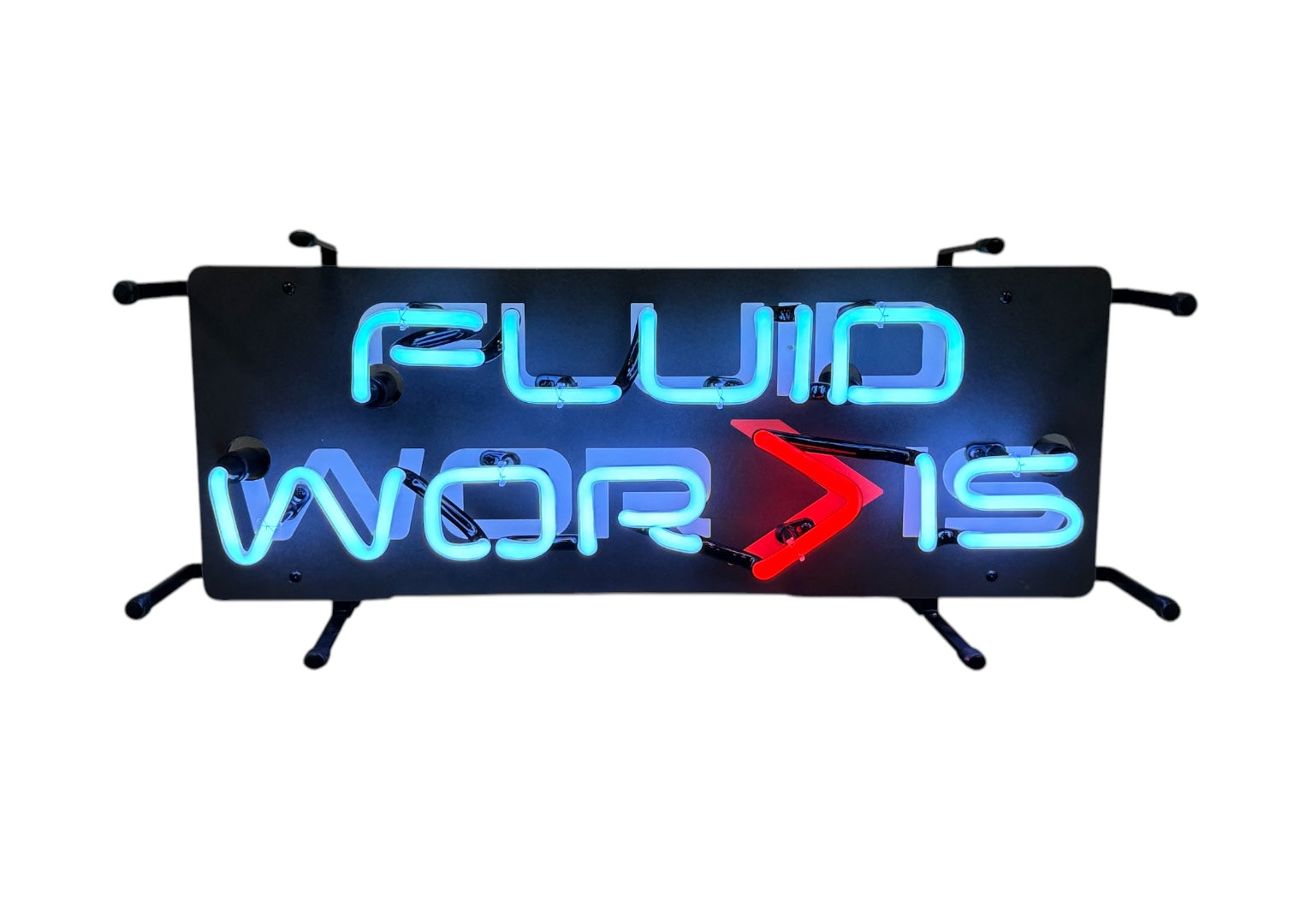 Fluidworks Neon Shop Sign 21x9 - Vibrant LED Open Sign for Storefronts, Bars & Restaurants - Perfect for Business Advertising & Nighttime Visibility
