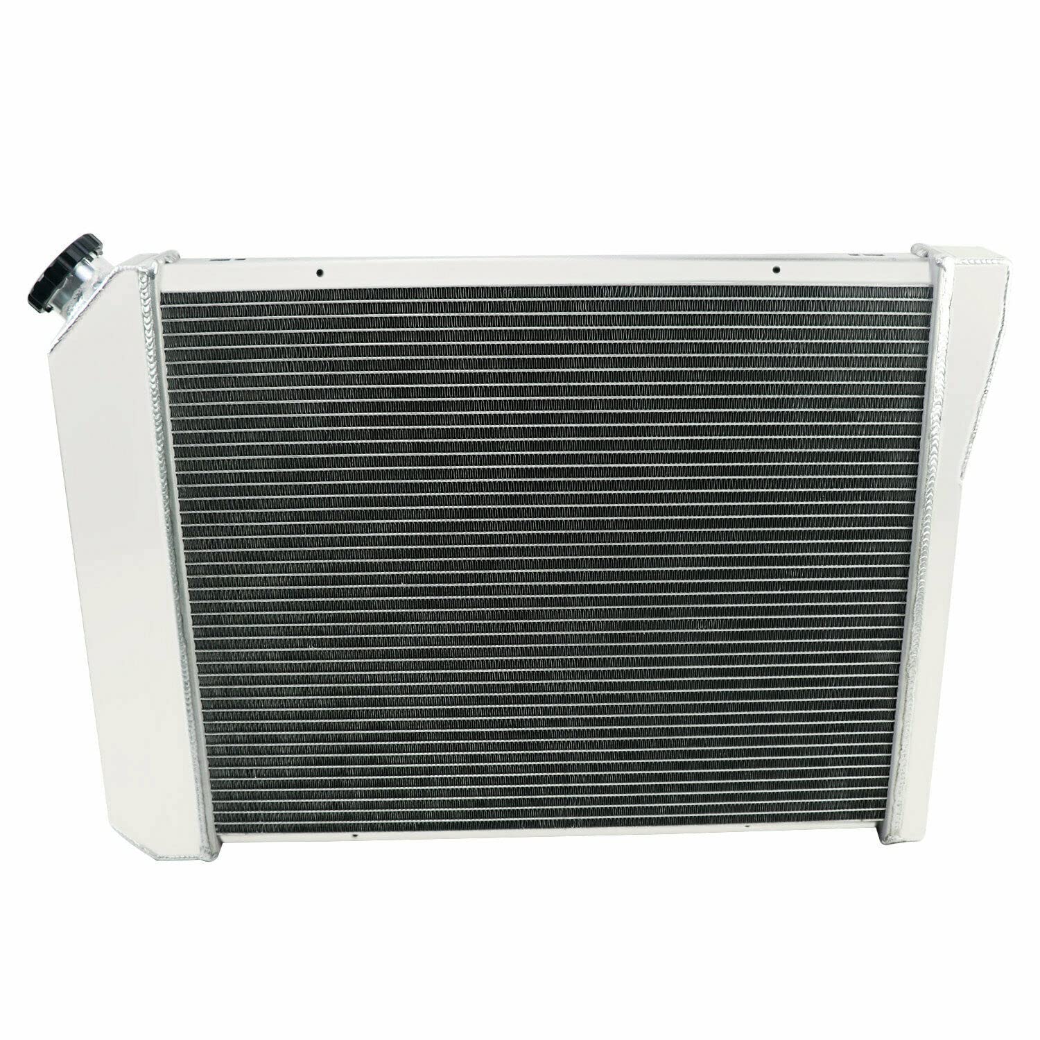 High-Performance 4-Row Aluminum Radiator for 68-88 Chevy Chevelle Impala Caprice Camaro El Camino & 84-87 Buick Skylark LeSabre & 68-87 Pontiac LeMans Ventura - Includes Shroud & Fan Relay - Perfect for Classic Car Restoration & Hot Rod Upgrades