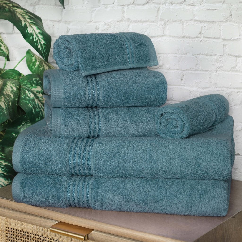 Premium 6-Piece Egyptian Cotton Towel Set - Ultra Soft, Highly Absorbent Bath Towels for Spa, Hotel & Luxury Home Use