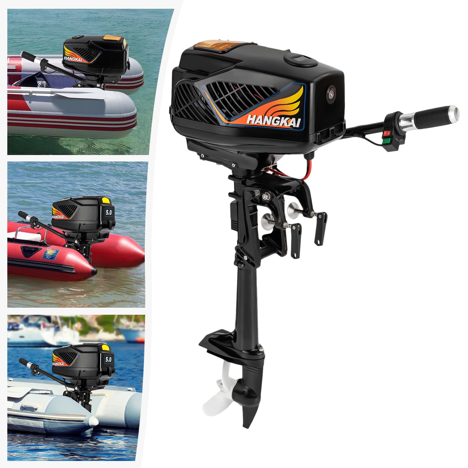 48V 1200W Electric Outboard Motor - Water Cooling Boat Engine for Fishing & Outdoor Adventures