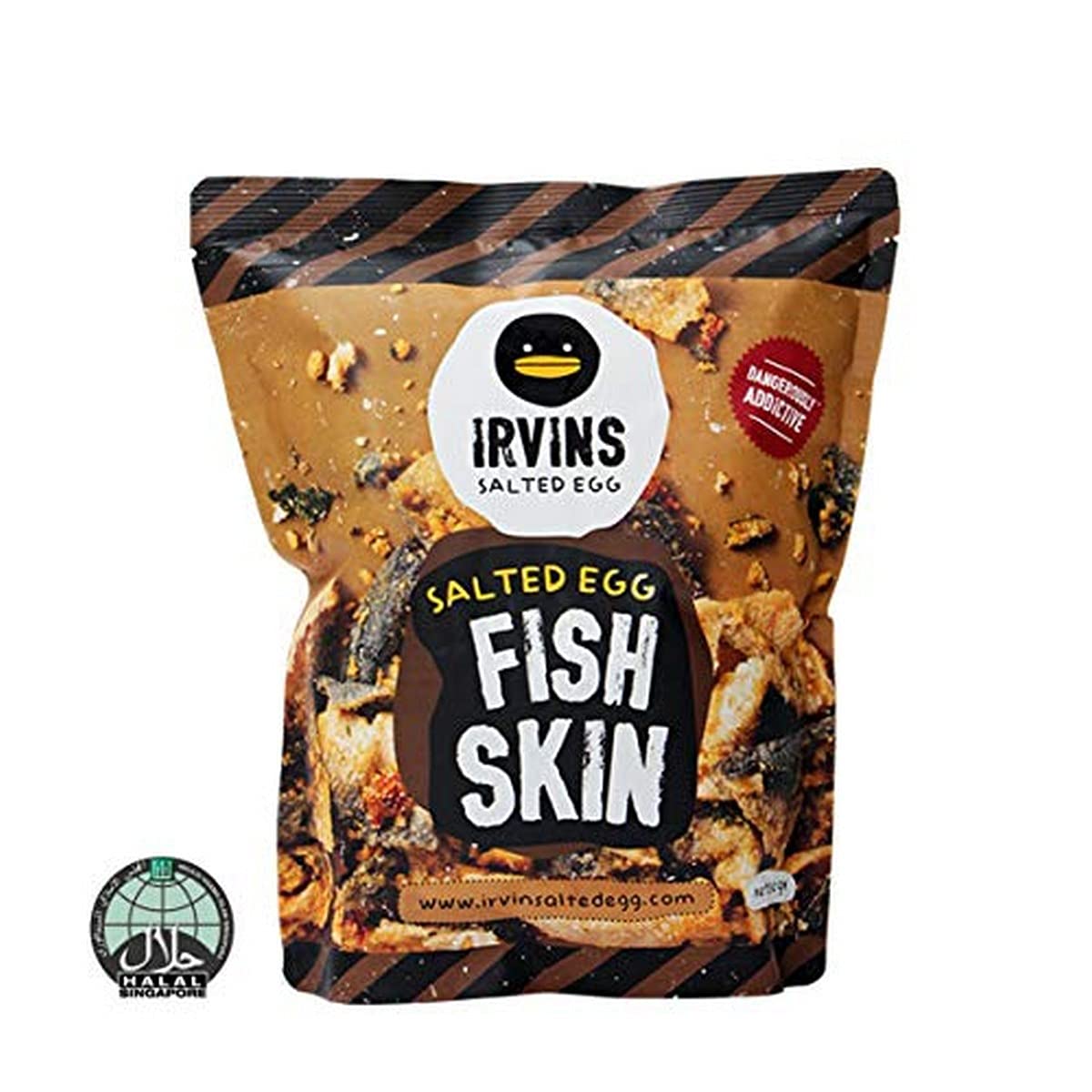 Irvin's Salted Egg Fish Skin Crisps 230g - Crunchy Snack for Parties, Movie Nights & Gifts | Premium Singaporean Seafood Snack
