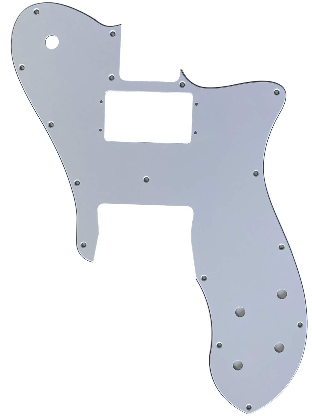 Custom 3-Ply White Wide Range Style Pickguard for 72 Telecaster Reissue Electric Guitar - Perfect for Vintage Guitar Upgrades & DIY Modifications