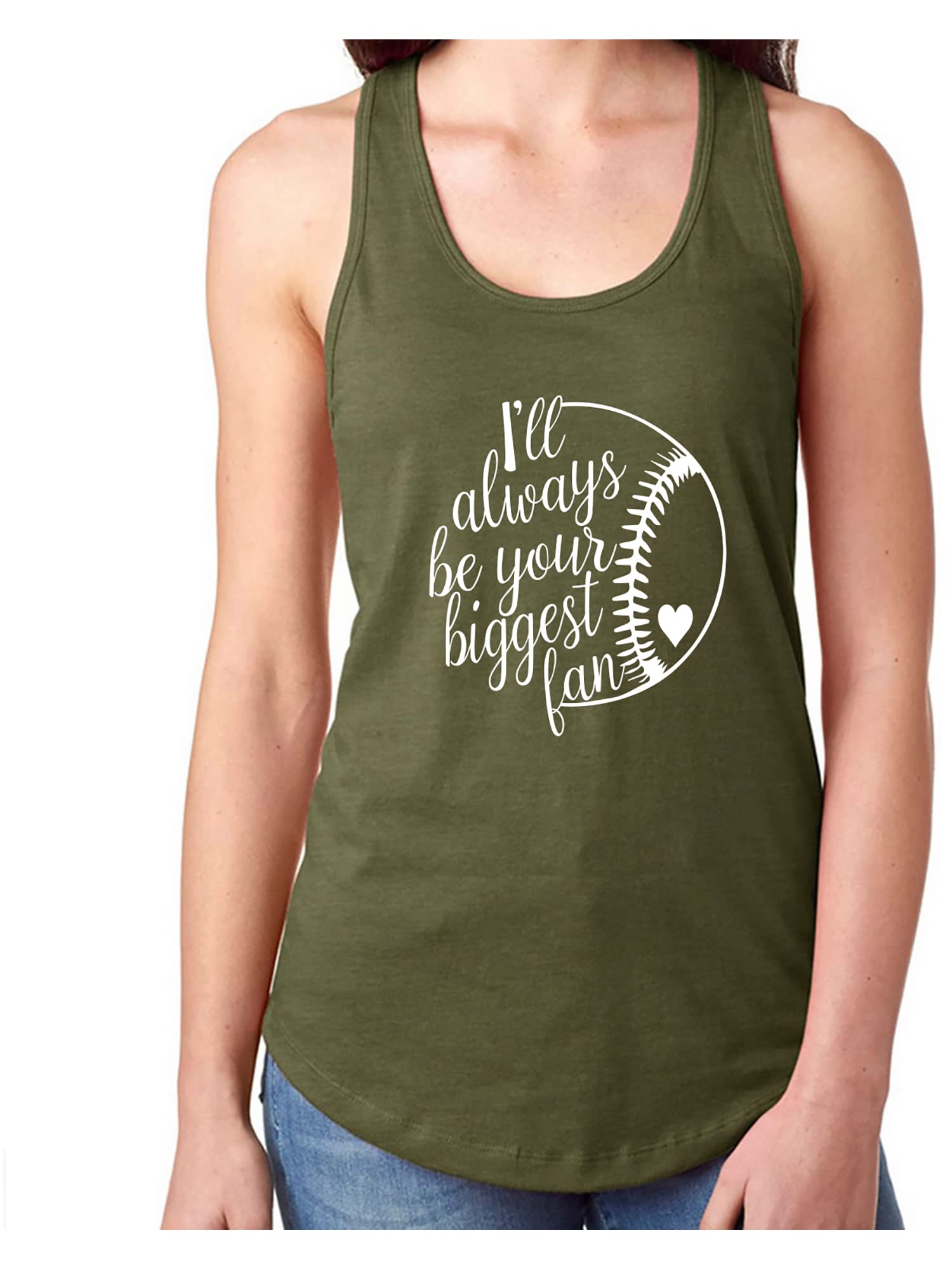 I'll Always Be Your Biggest Fan Racerback Tank - Comfortable Women's Workout Top for Gym, Running & Yoga