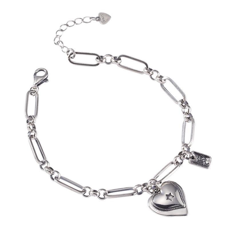 925 Sterling Silver Loving Heart Bracelet for Women - Elegant Gift for Valentine's Day, Anniversary & Romantic Occasions