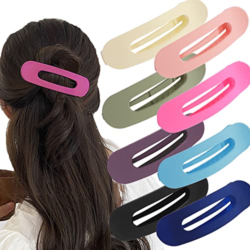 Ahoney 8 Pack Alligator Hair Clips for Women - Colorful French Snap Hair Barettes, Duck Clips & Side Slide Hair Clips for Styling, Sectioning - Perfect for Daily Use, School, Work & Party Hairstyles