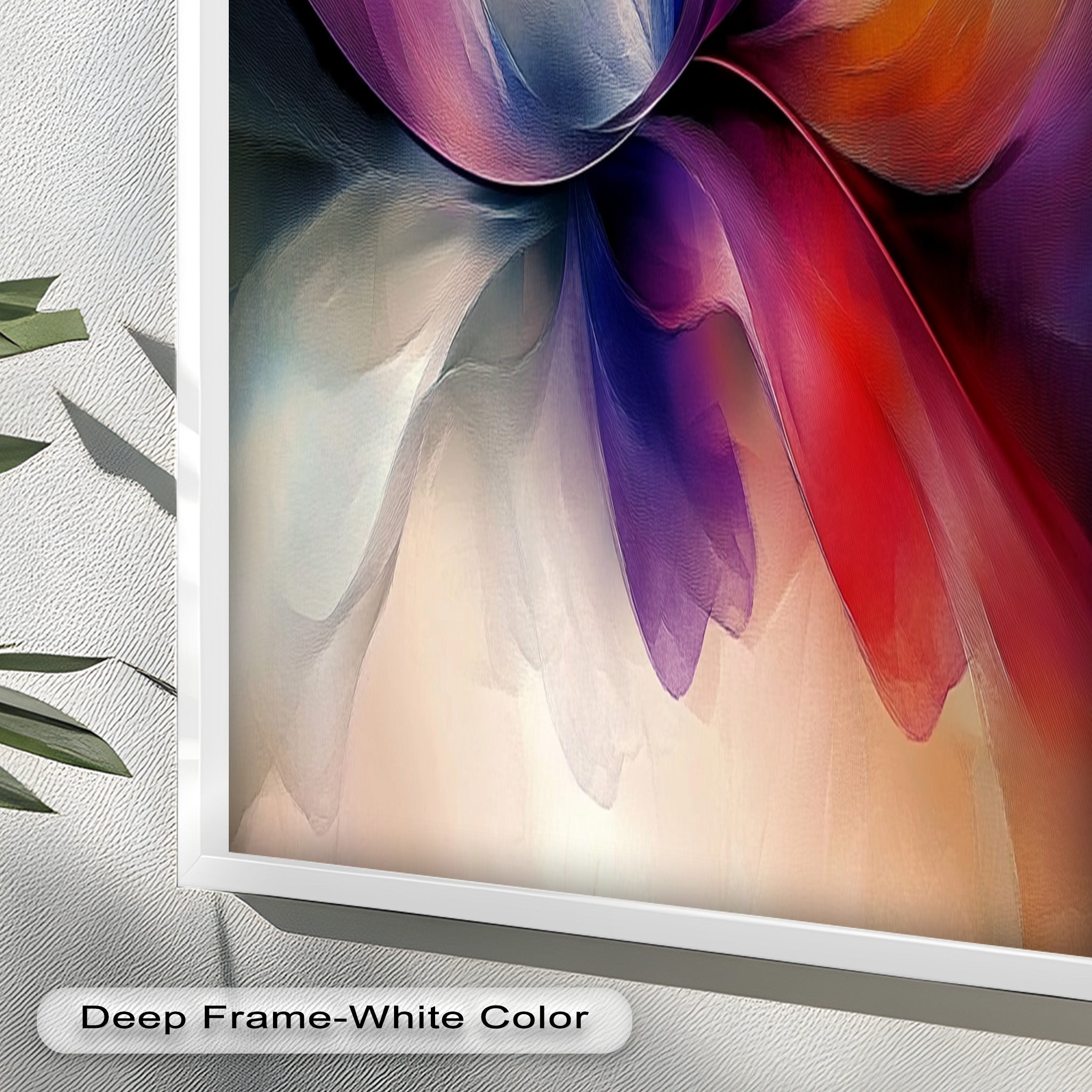 Abstract Floral Flow - Vibrant Modern Oil Painting Wall Art for Living Room, Bedroom & Office Decor