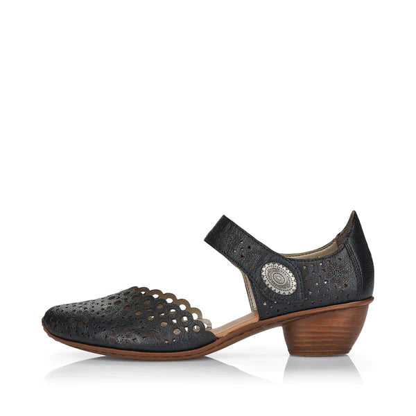 Rieker Women's Comfortable Black Casual Shoes 43753 - Perfect for Work, Walking & Everyday Wear