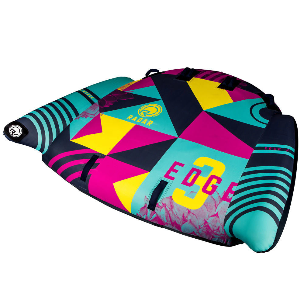 Radar Edge Towable Tube for 3 Riders - High-Speed Inflatable Water Tube for Boating, Lake & Ocean Fun - Perfect for Family & Friends Water Sports Adventure