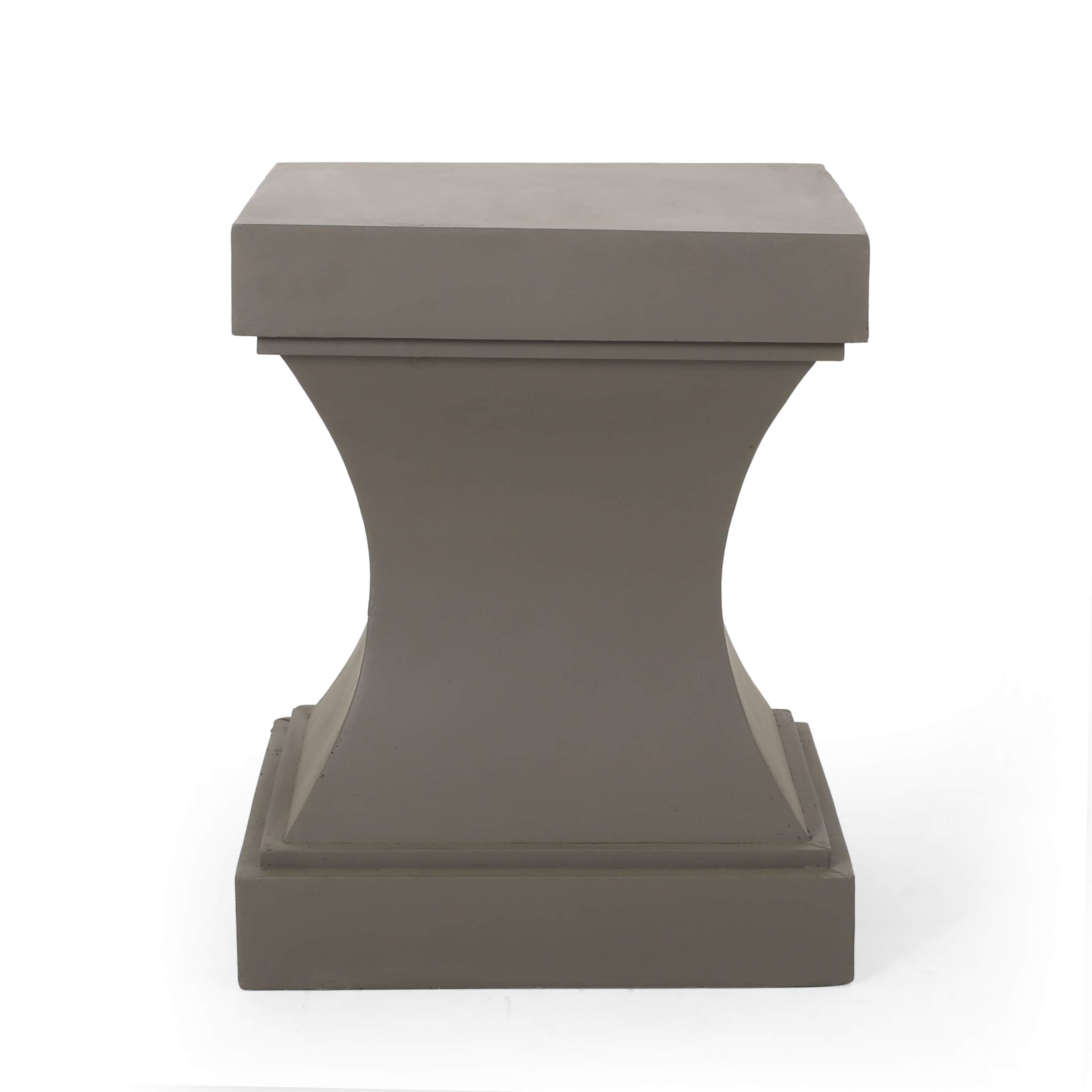 Christopher Knight Home Barbara Indoor Modern Lightweight Concrete Side Table - Minimalist Accent Table for Living Room, Bedroom & Office - Light Gray Contemporary End Table for Small Spaces