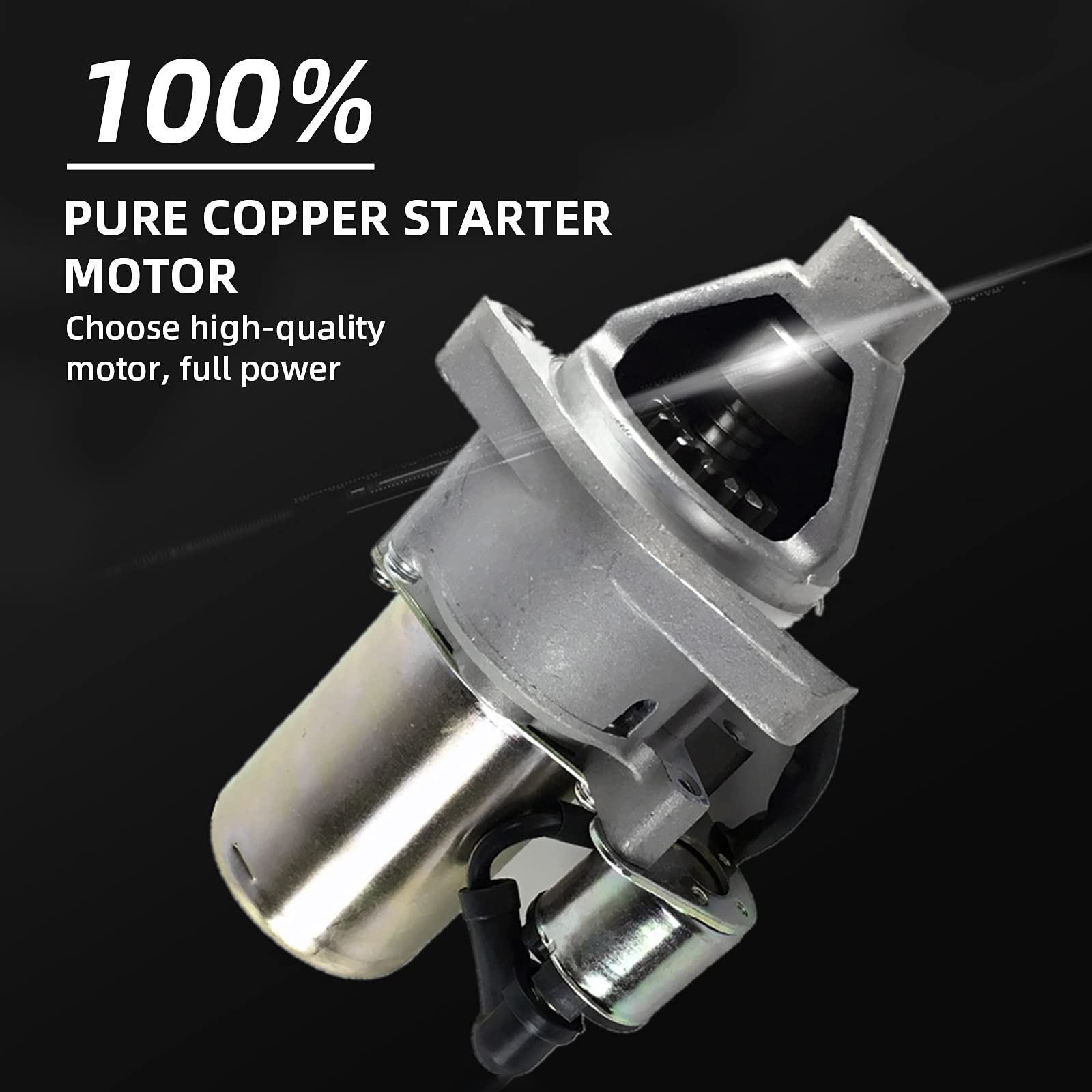 Honda GX340 GX390 Electric Start Conversion Kit - 11HP 13HP Starter Motor, Flywheel, Key Switch, Ignition Coil & Fan Cover Replacement - Perfect for Small Engines in Generators, Pumps & Agricultural Equipment