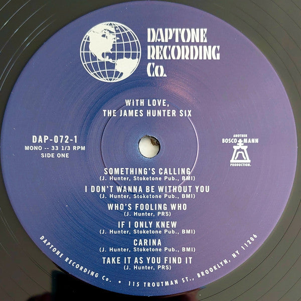 The James Hunter Six - With Love LP (Vinyl Record, Mono, Mint Condition) - Perfect for Vinyl Collectors & Music Lovers
