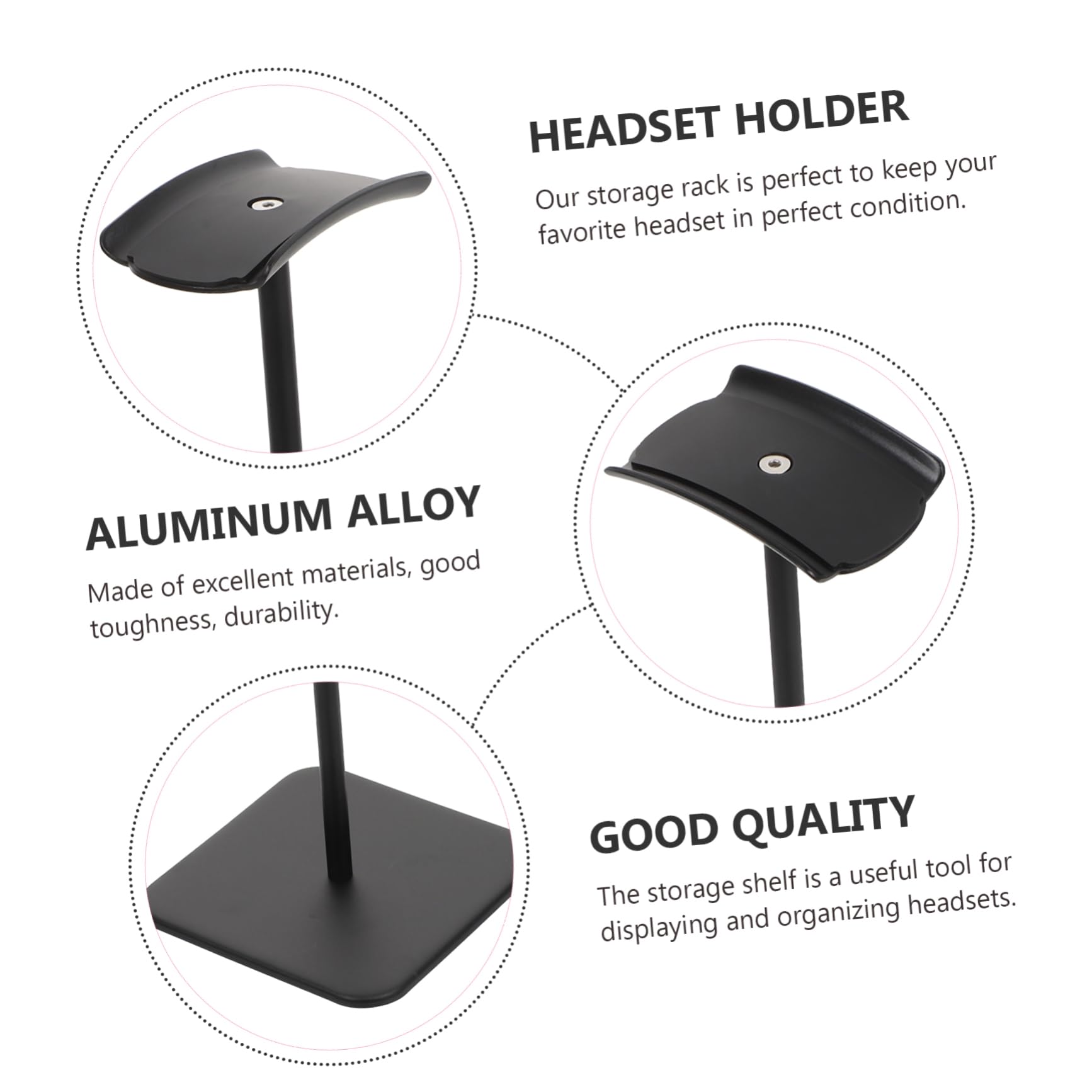 BIUDECO Gaming Headphone Stand - Adjustable Headset Holder with Smooth Finish for Desk Organization | Perfect for Gamers, Streamers & Home Office Use