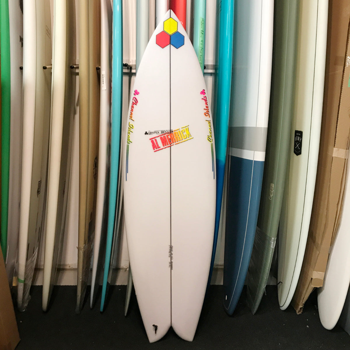 Channel Islands FishBeard 5'9 Surfboard with PU Future Fins - Perfect for Shortboard Surfing & Beach Waves