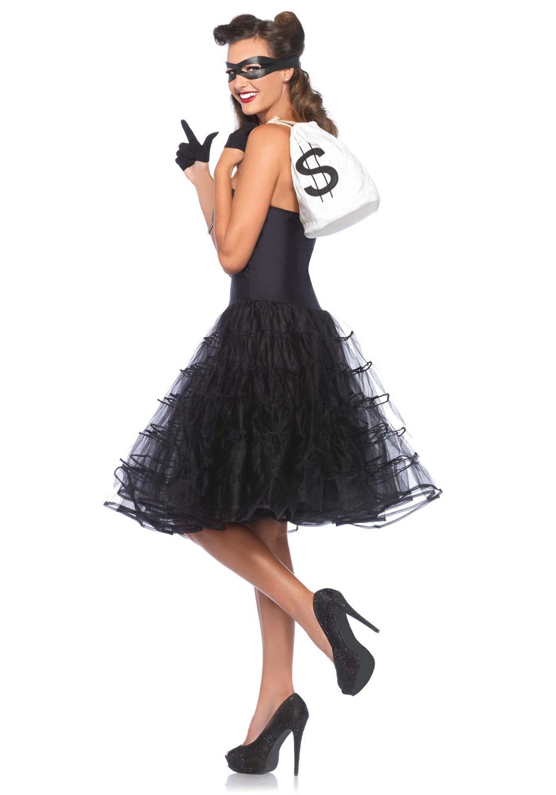 Leg Avenue Women's Rockabilly Swing Dress with Tulle Skirt - Vintage 1950s Style Party Dress for Dances, Weddings & Special Occasions