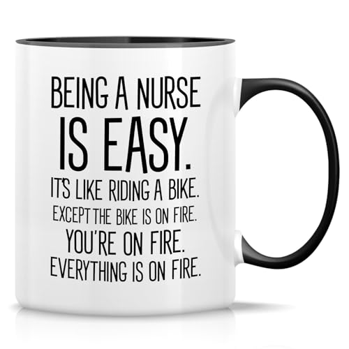 NSE009 - White Mug with Black Handle and Inner