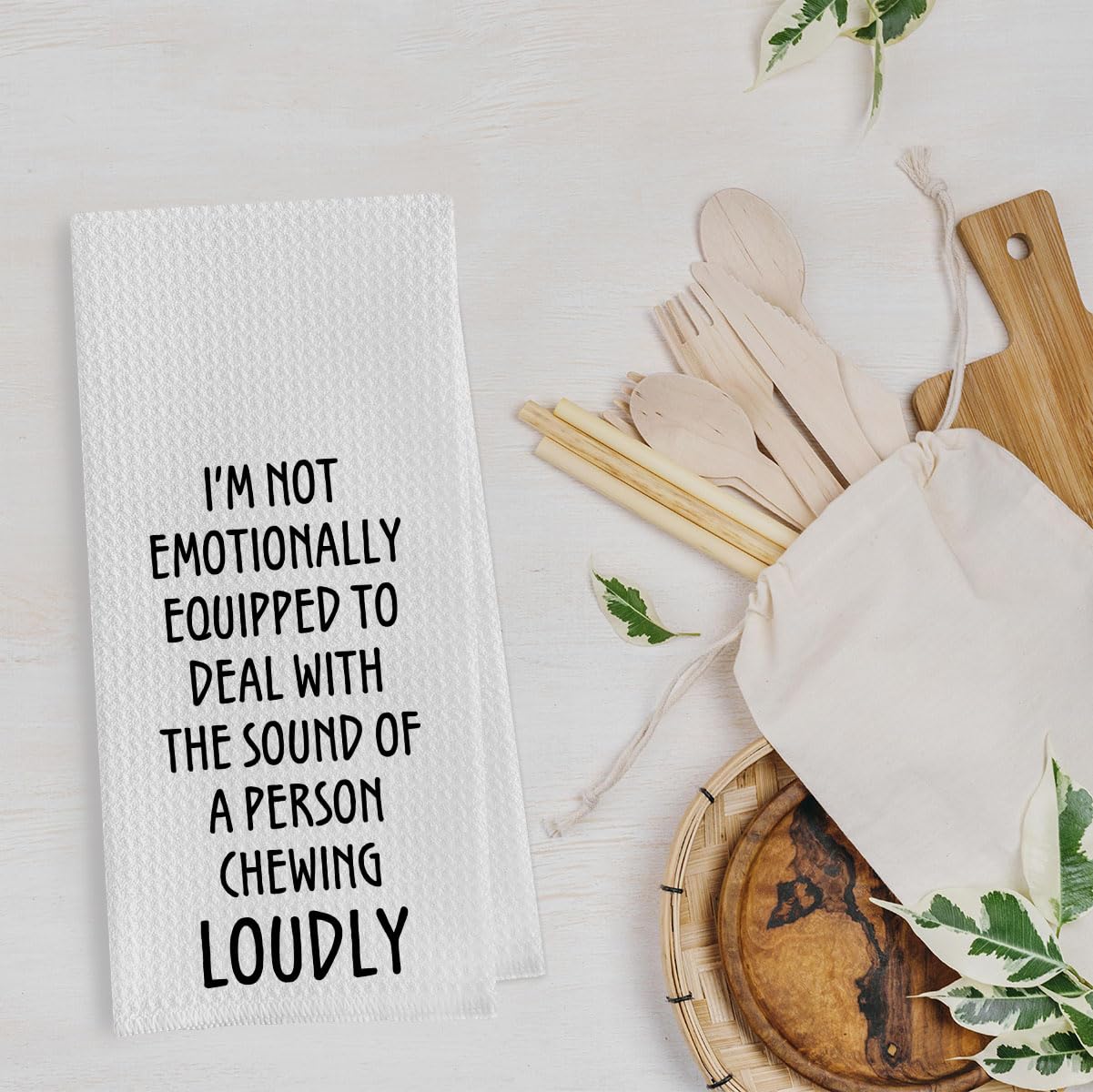 Funny Kitchen Dish Towels - Absorbent Waffle Weave Microfiber Dishcloths with Humorous Sayings, 16x24 Inches - Perfect for Drying Dishes, Cleaning Countertops & Adding Humor to Your Kitchen