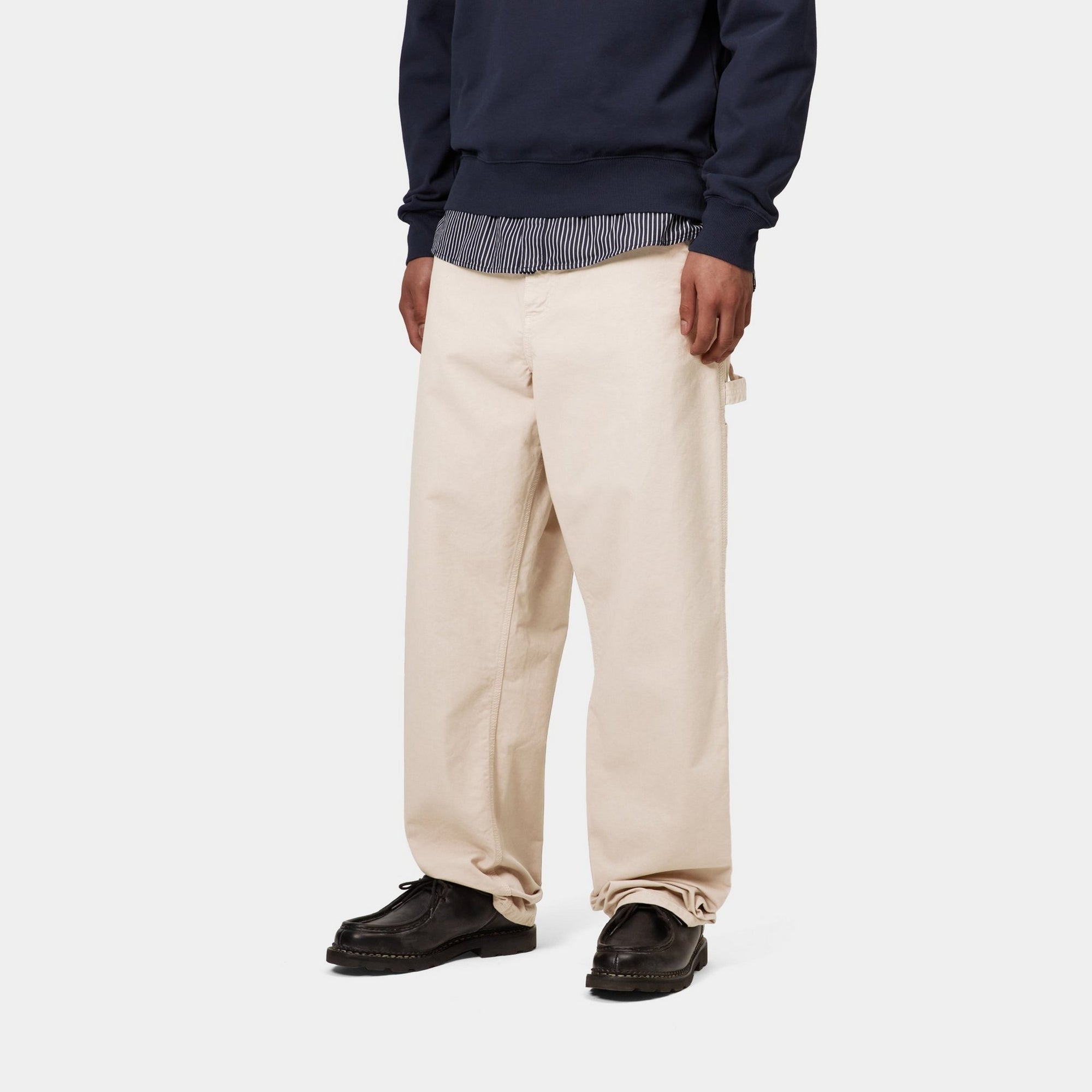 Single Knee Pant Drill | Fleur De Sel Garment Dyed Work Pants for Men - Durable & Stylish for Construction, Hiking & Outdoor Activities