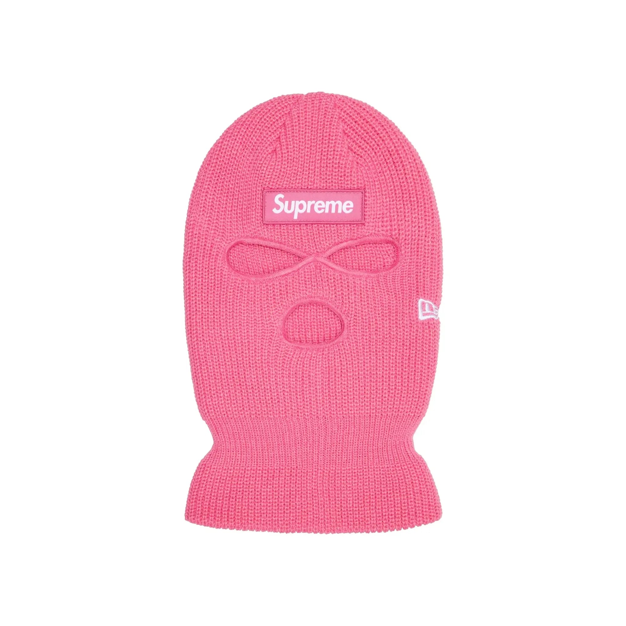 Supreme New Era Box Logo Balaclava - Pink Ski Mask for Winter Sports & Outdoor Activities