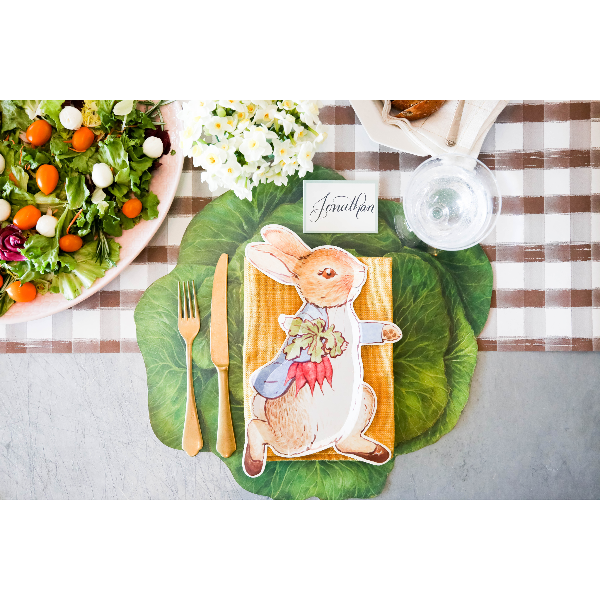 Premium Die-Cut Cabbage Leaf Placemats - Eco-Friendly Table Decor for Farmhouse, Rustic & Spring Dinner Parties - Set of 6 Washable Kitchen Mats