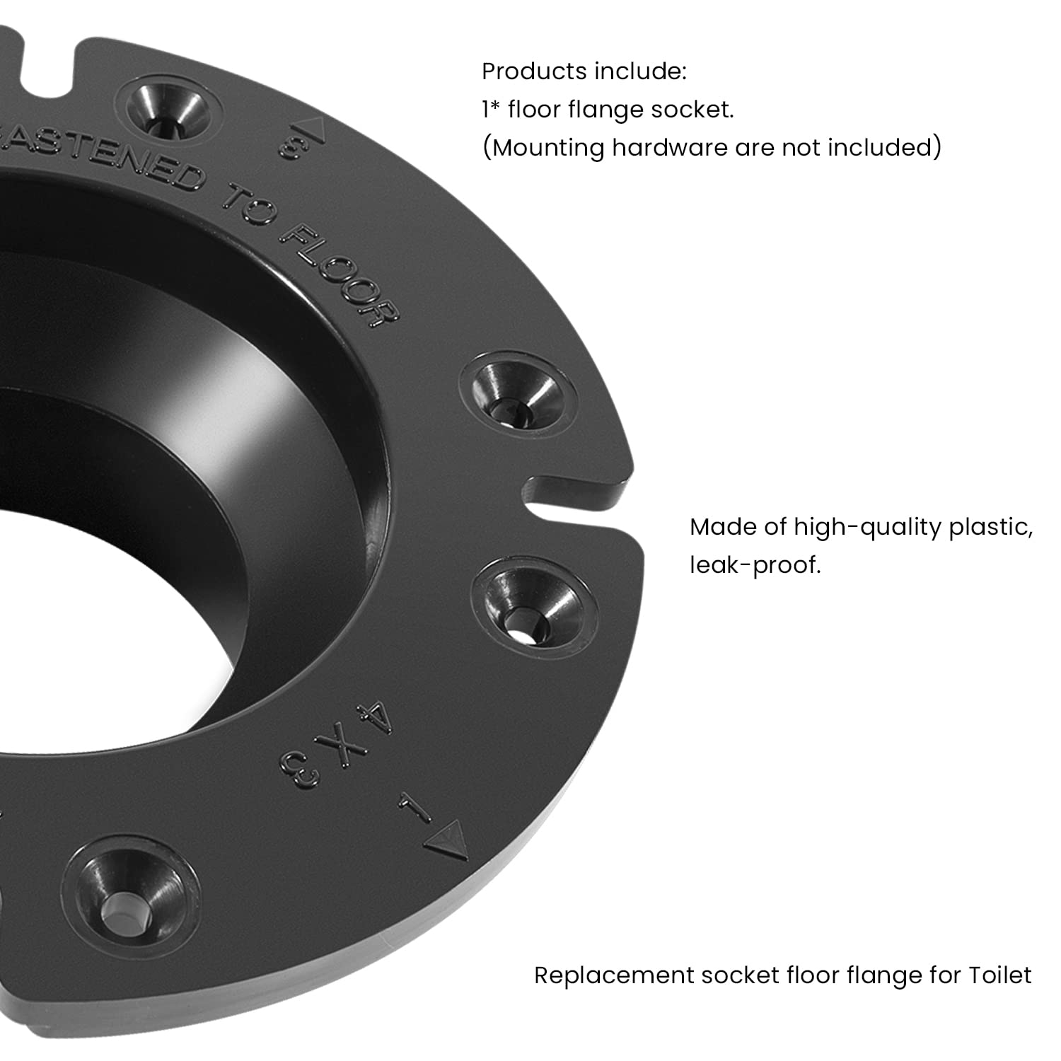 Dometic 385345892 3-Inch RV Toilet Flange Replacement - Heavy Duty Floor Flange Compatible with Dometic & Sealand RV Toilets - Perfect for RV Toilet Repair and Camper Bathroom Renovations